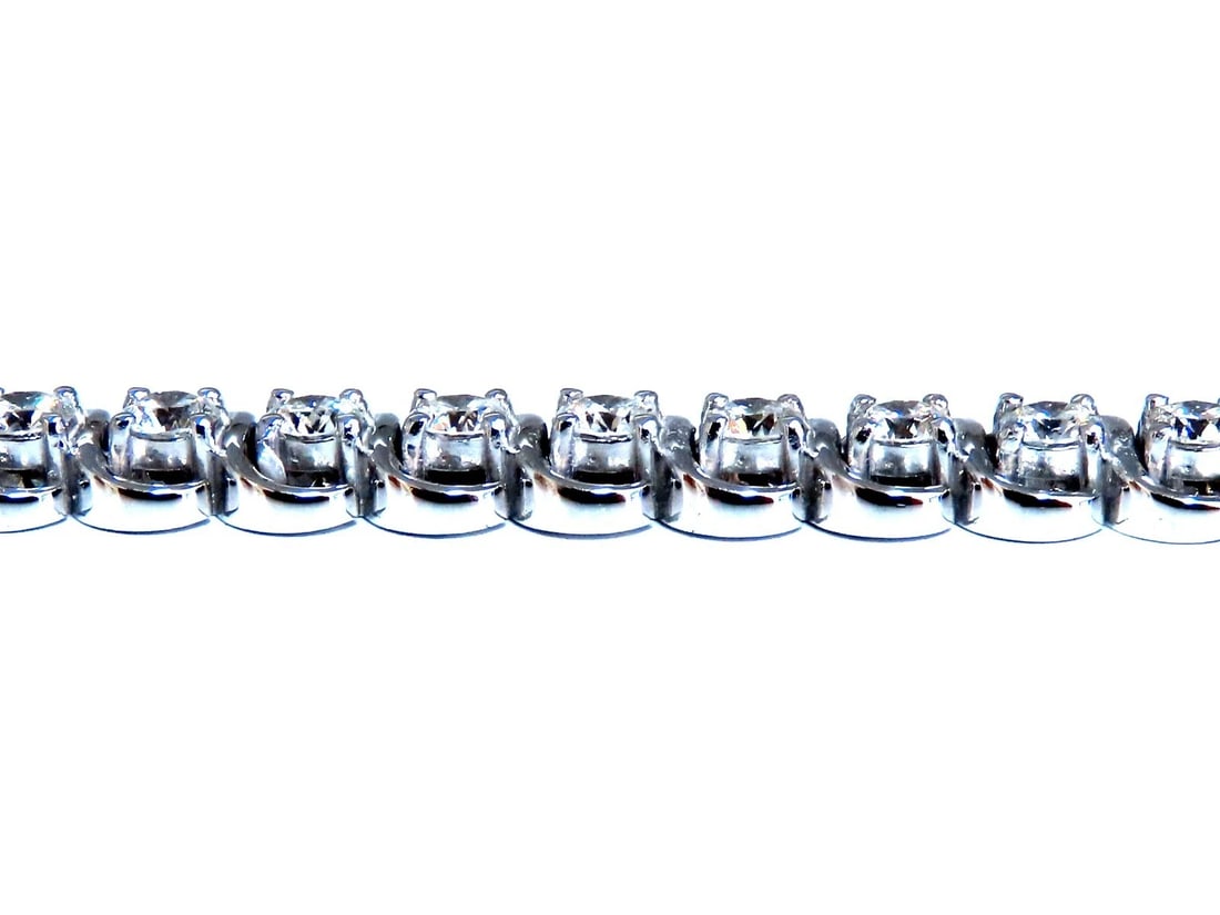 3.80ct Natural Diamonds InterLink Tennis Bracelet 14kt Gold** - 2
