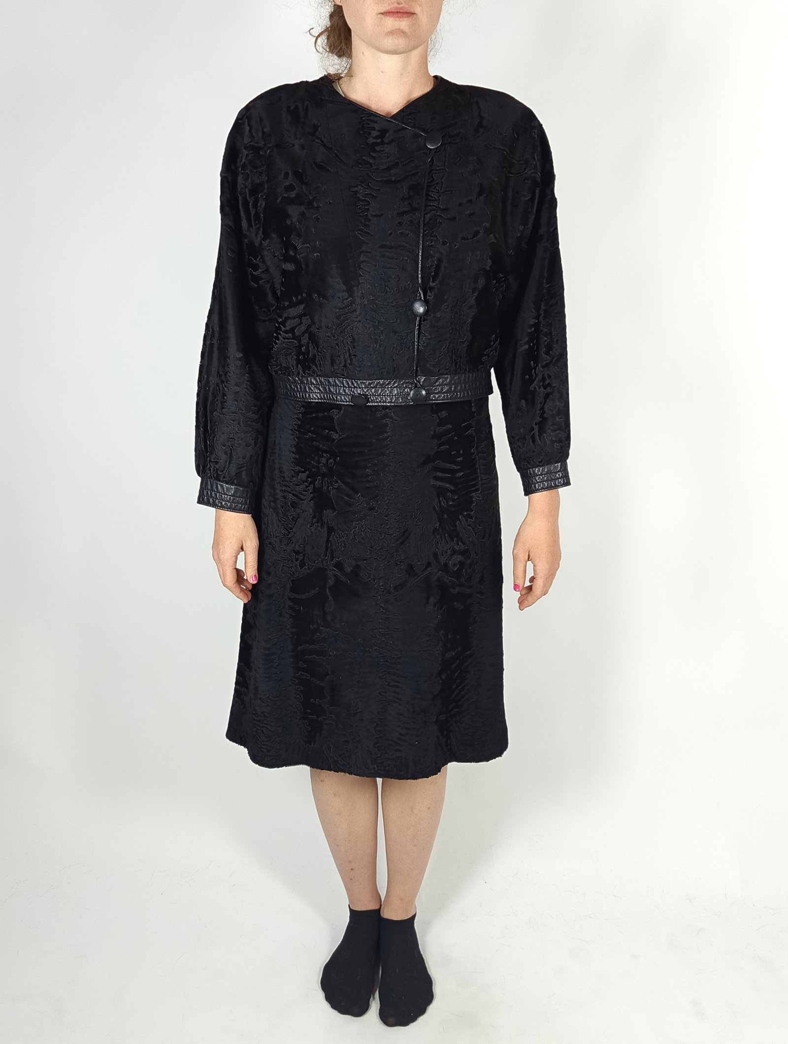 BROADTAIL PERSIAN LAMB FUR JACKET & SKIRT EU: L ; US: 16 - 2