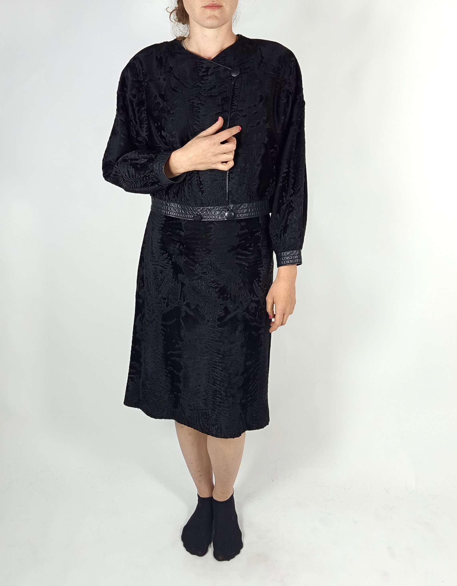 BROADTAIL PERSIAN LAMB FUR JACKET & SKIRT EU: L ; US: 16 - 3