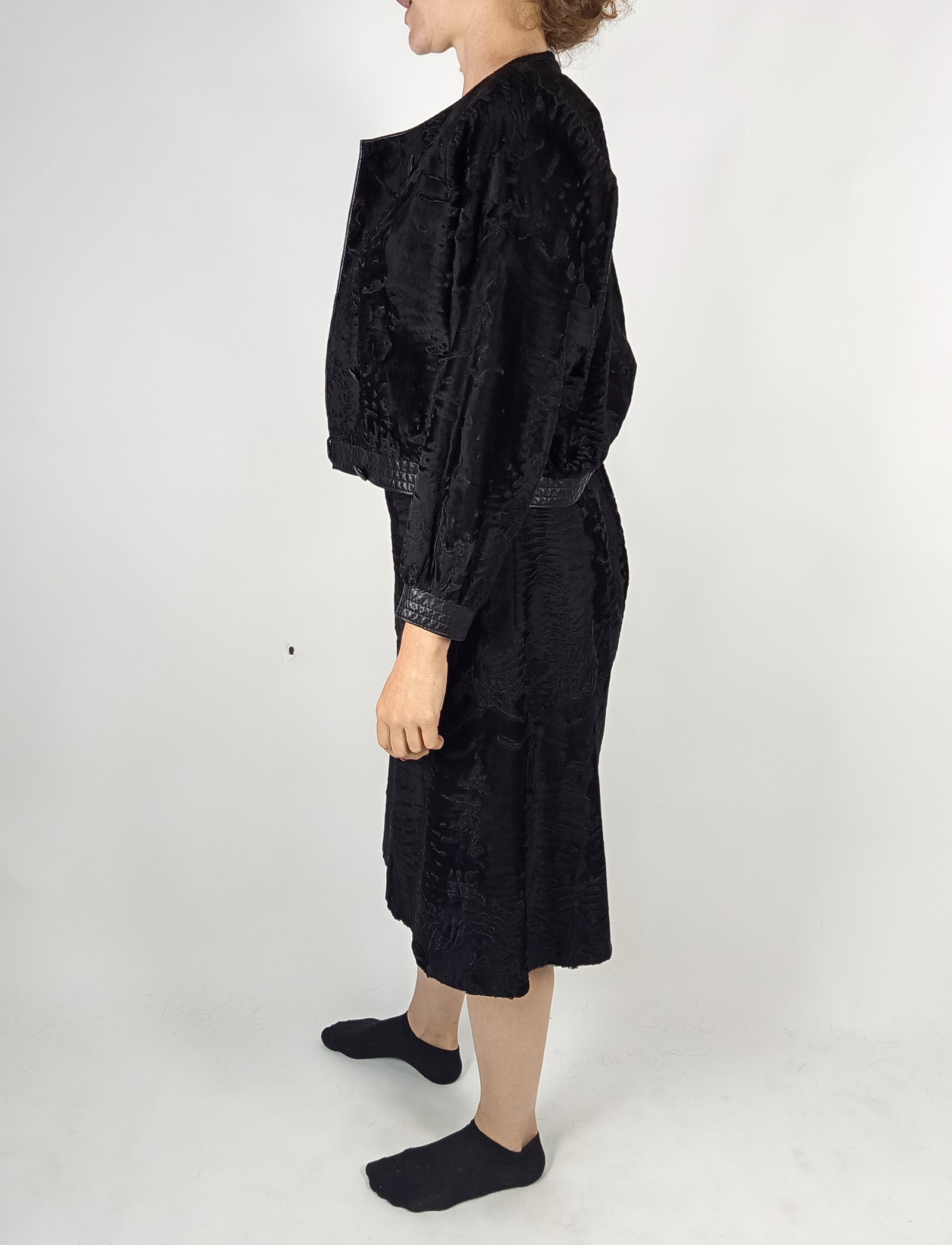 BROADTAIL PERSIAN LAMB FUR JACKET & SKIRT EU: L ; US: 16 - 5