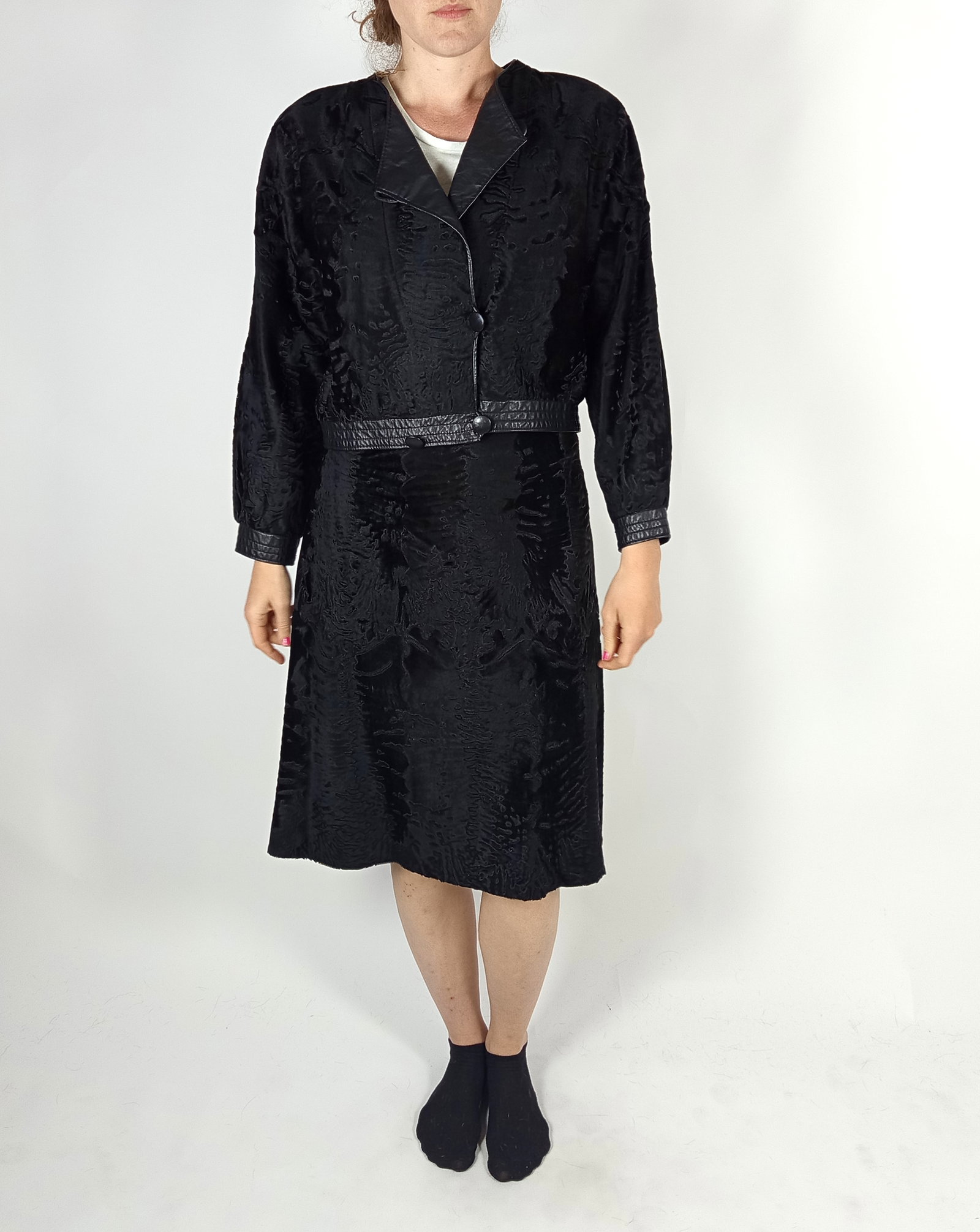 BROADTAIL PERSIAN LAMB FUR JACKET & SKIRT EU: L ; US: 16 - 7