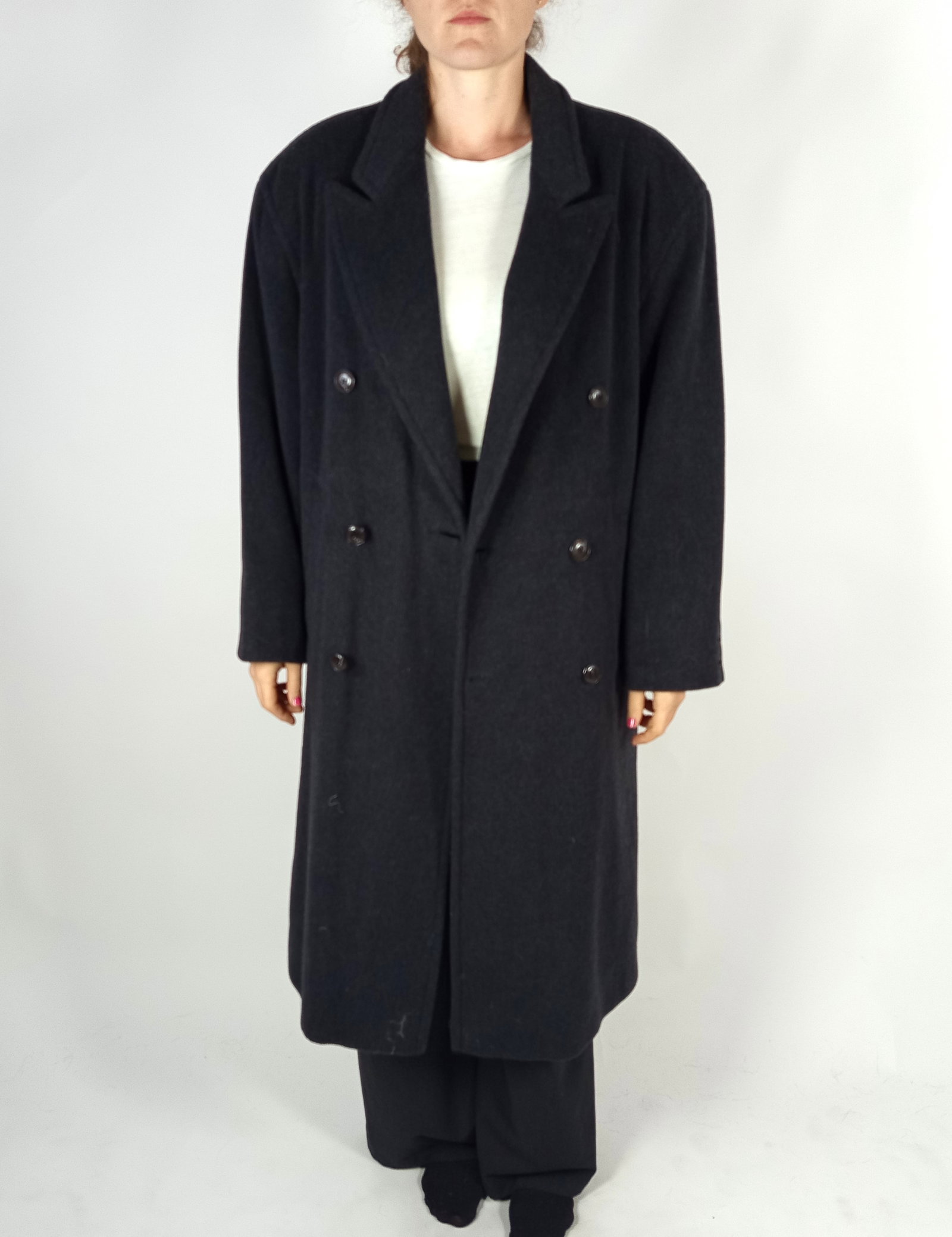 WOOL & CHASHMERE MENS COAT FUR INLAIR EU: XL ; US: 20 - 2