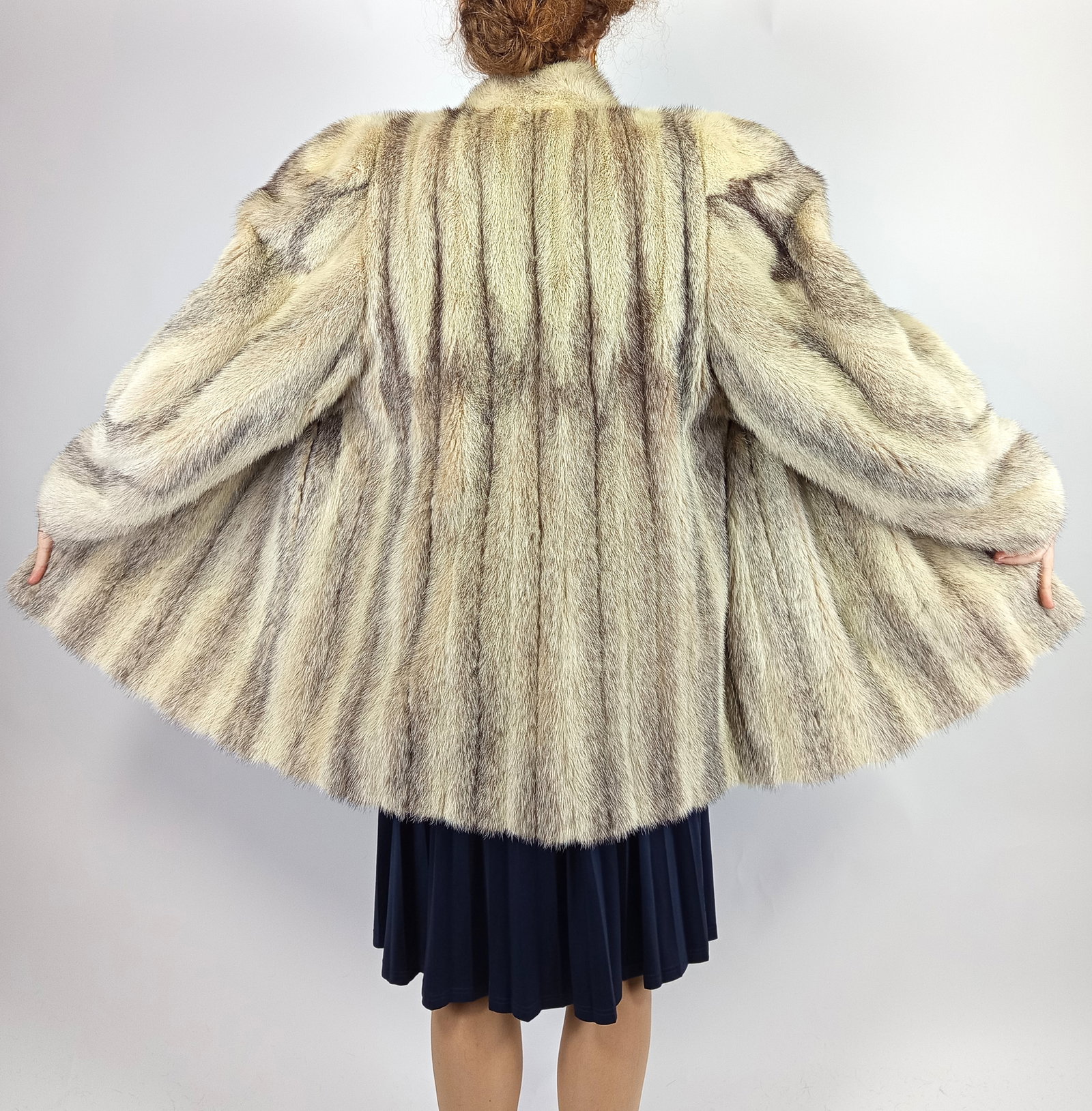 BLACK CROSS MINK FUR JACKET EU: XL ; US: 20 - 7