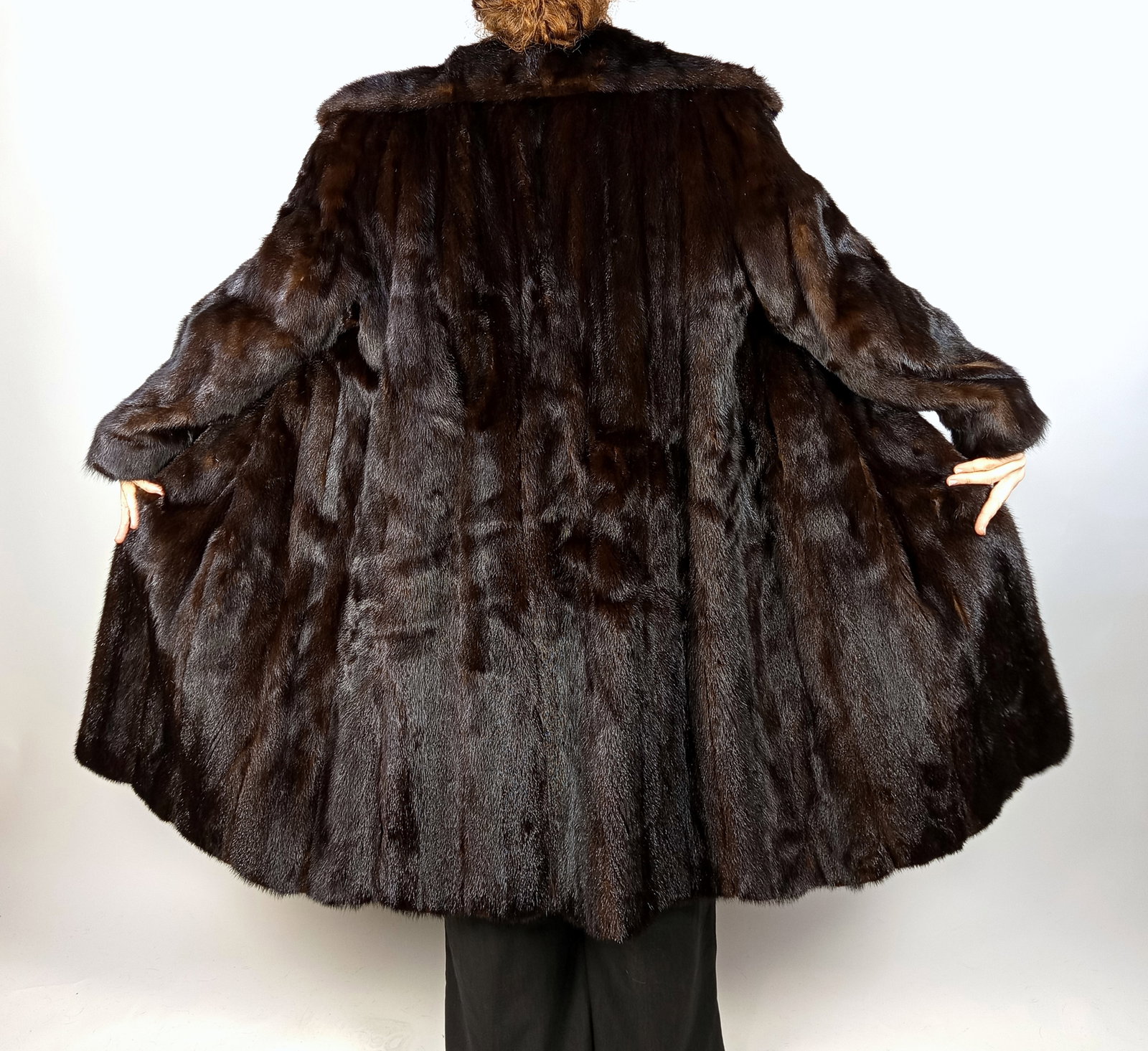 BROWN MINK FUR COAT EU: XL - US:20 - 5