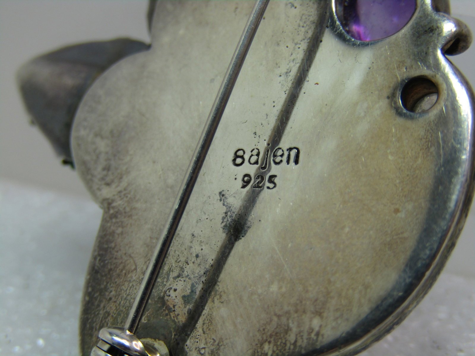 Vintage Sterling Floral/Leaves Brooch, Signed Sajen, 1980's-1990's - 5