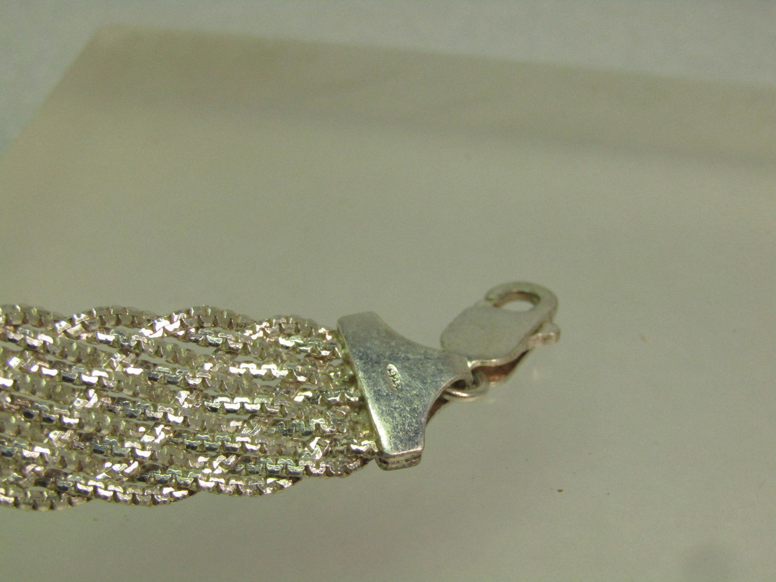 Vintage Sterling Braided/Woven Bracelet, 7.25" IBB. 1980's-1990's - 4