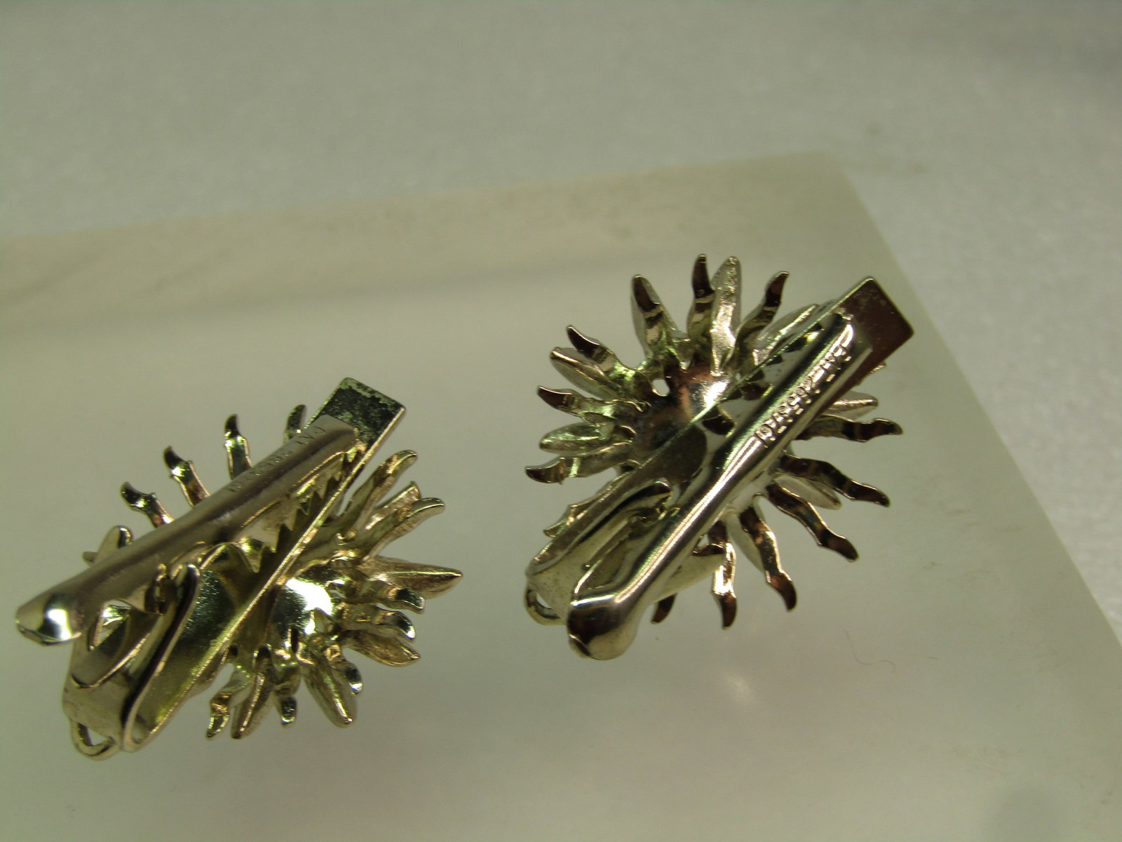 Vintage Two Floral Clips, Faux Pearl Silver Tone, 1960's-1990's - 3