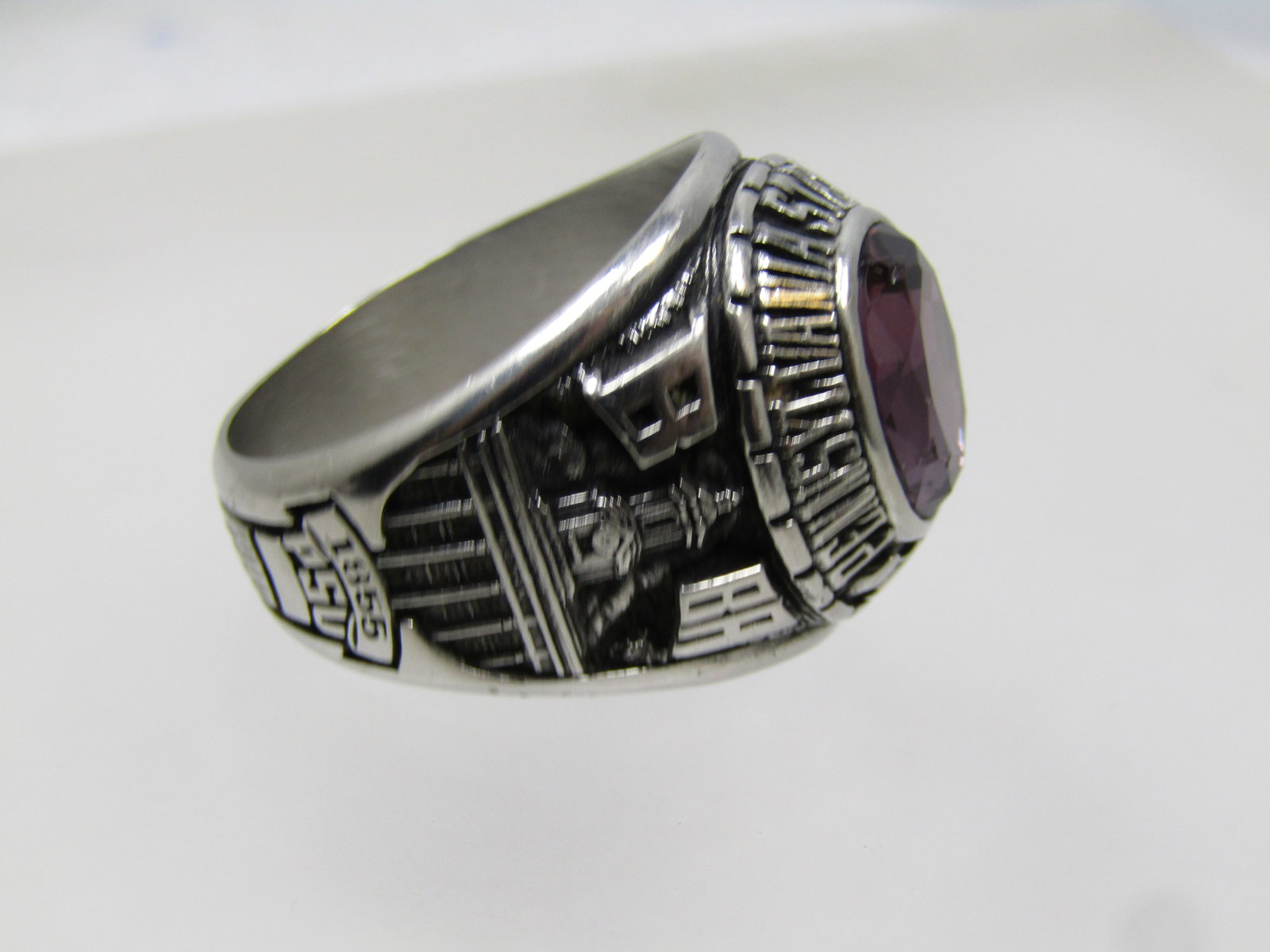 Vintage PSU 1977 Class Ring, Sz. 11.75, Siladium, Penn State Unsiversity, Signed ArtCarved - 5
