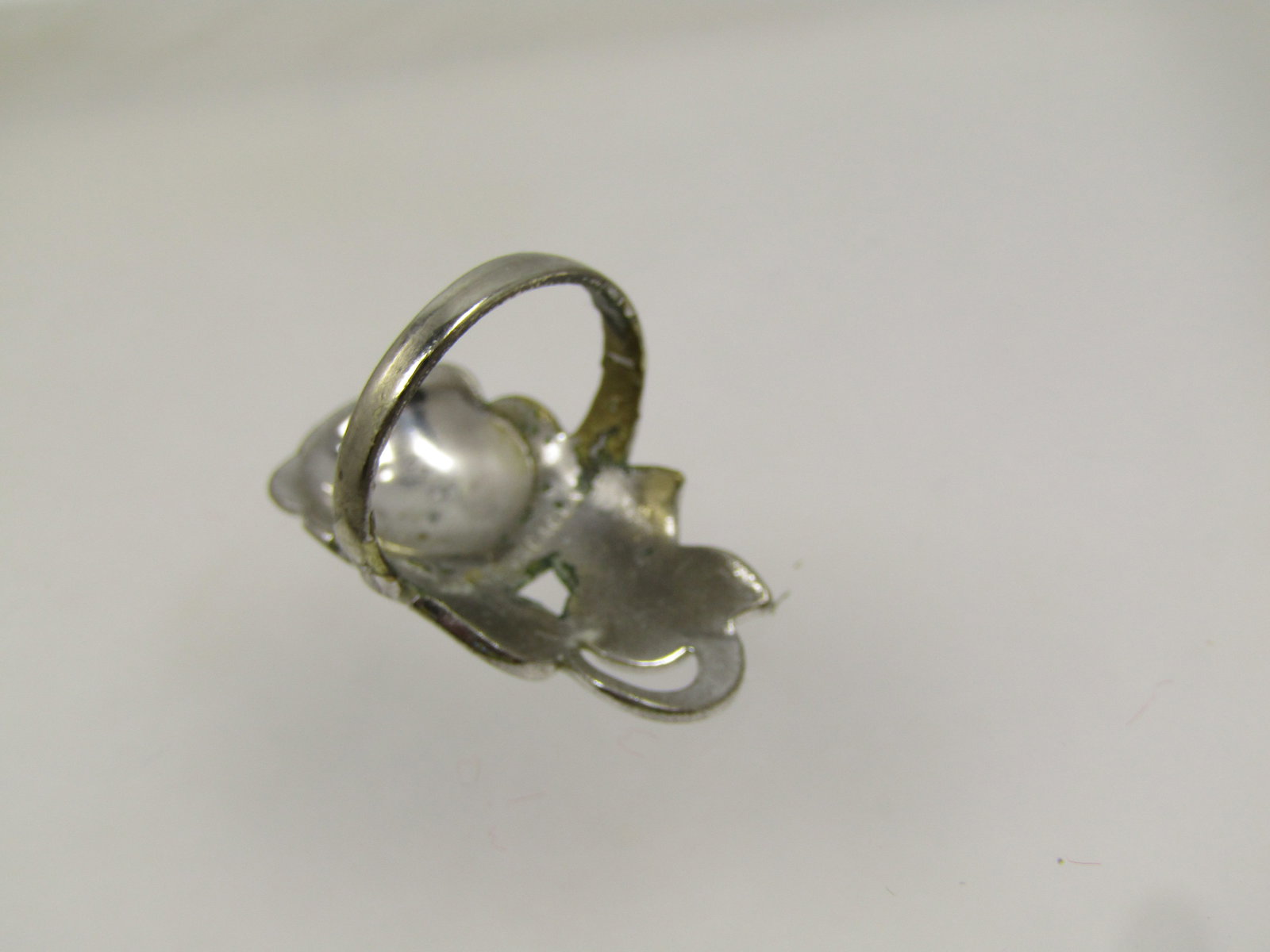 Vintage 14kt G.E.P Marcasite Rose Ring, Sz. 4.5, 1940's - 4