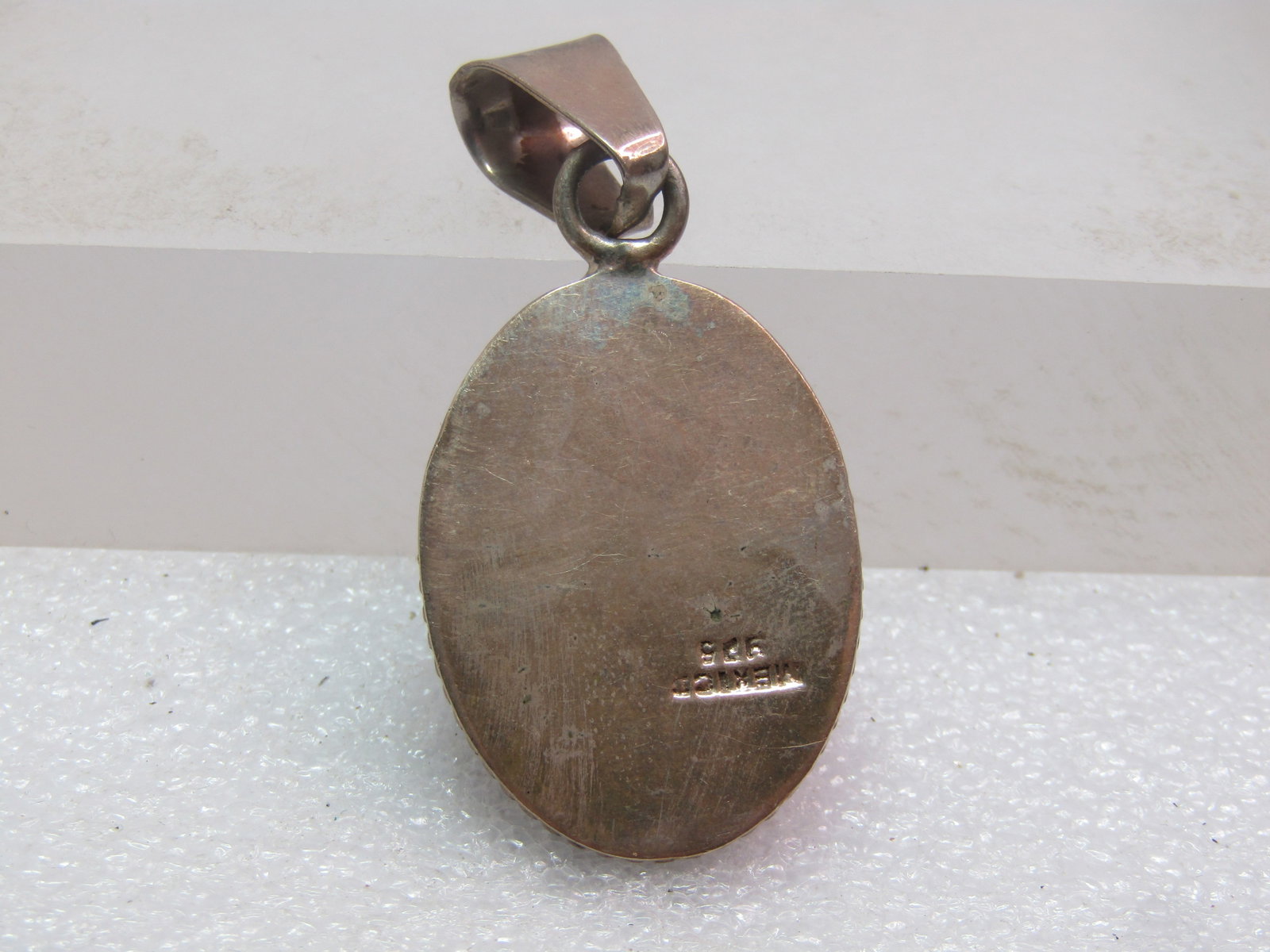 Vintage Sterling Southwesten Pink Quartz Pendant, 1970's-1980's , Mexico - 4