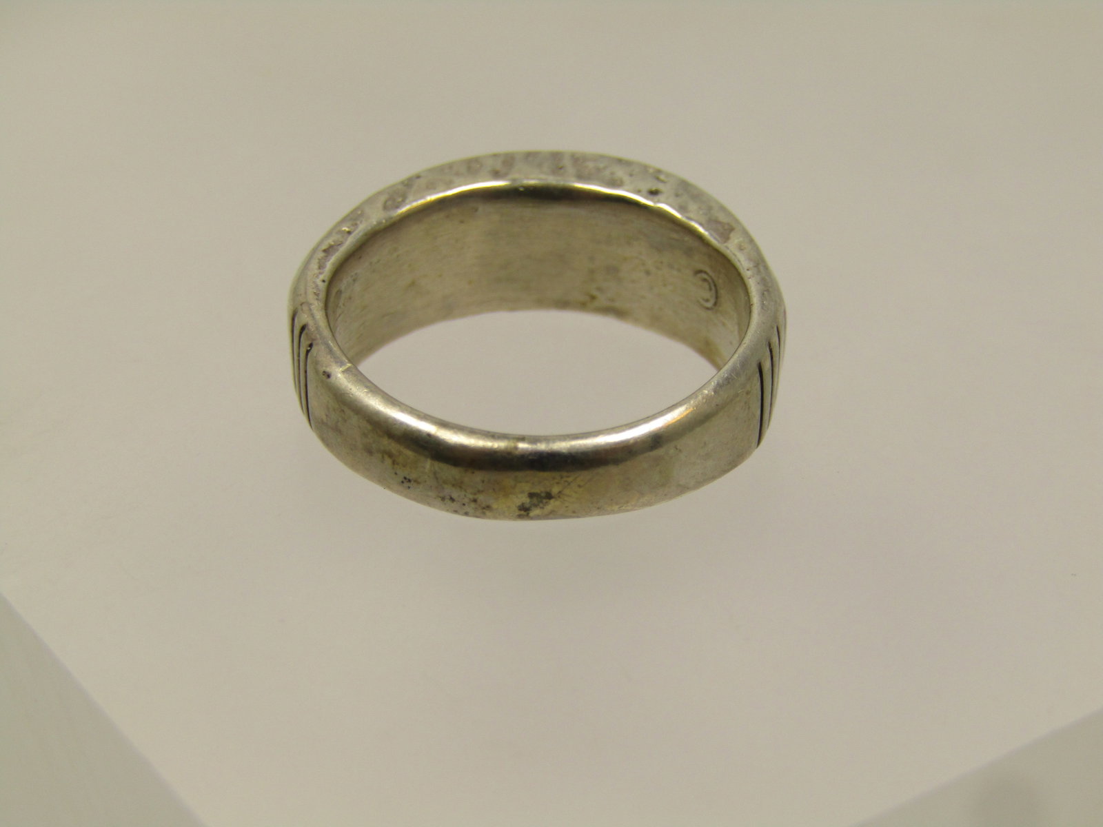 Vintage Sterling Created Opal Ring, Inlaid, Sz. 6.25, 1980's-1990's - 6