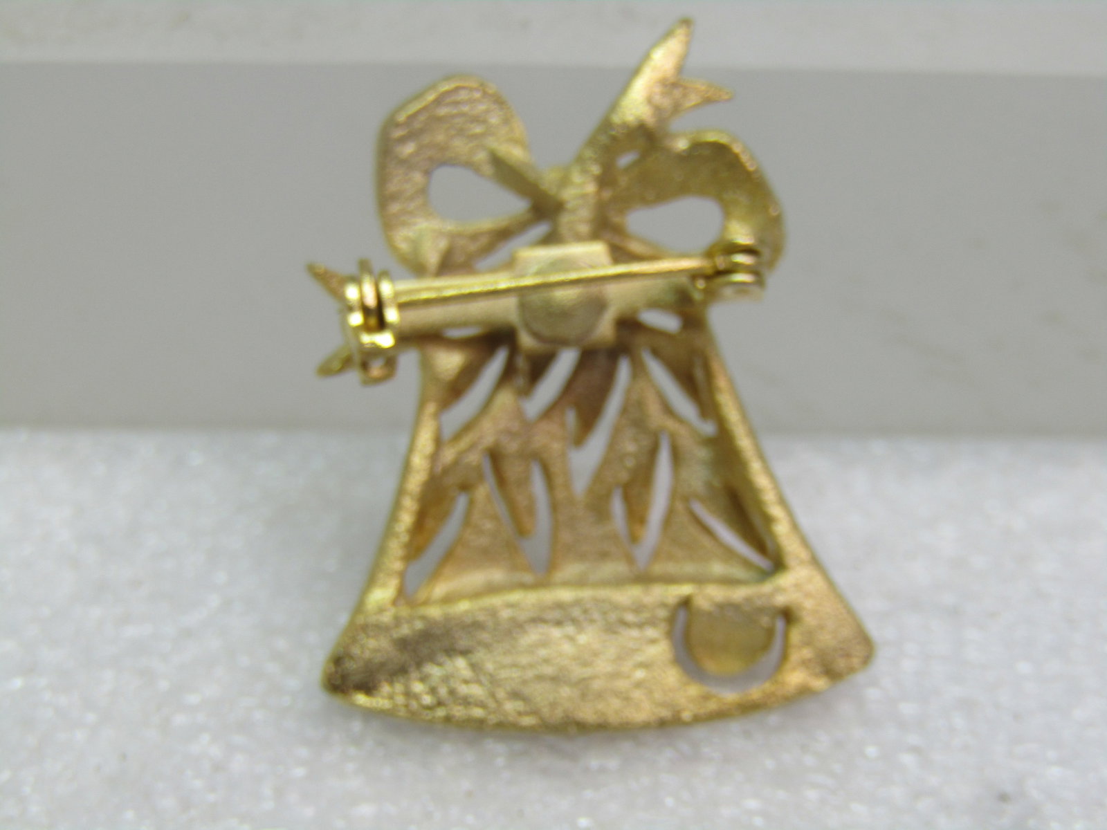 Vintage Bell Brooch, 1960's-1970's, Gold Tone, Christmas - 2