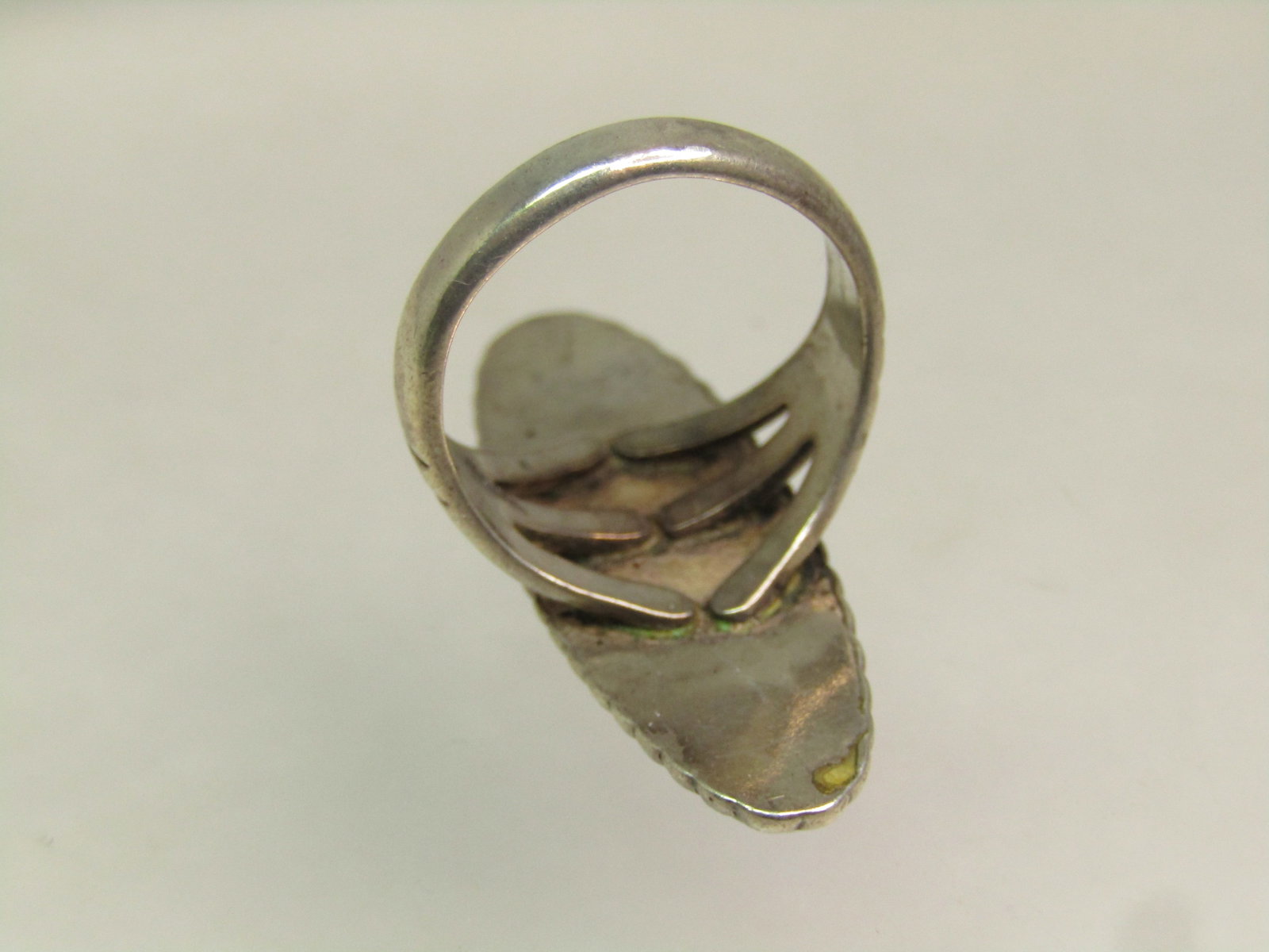 Vintage Sterling Southwestern Turquoise Ring, Bell Trading, Sz, 5, 1960's-1970's. - 5
