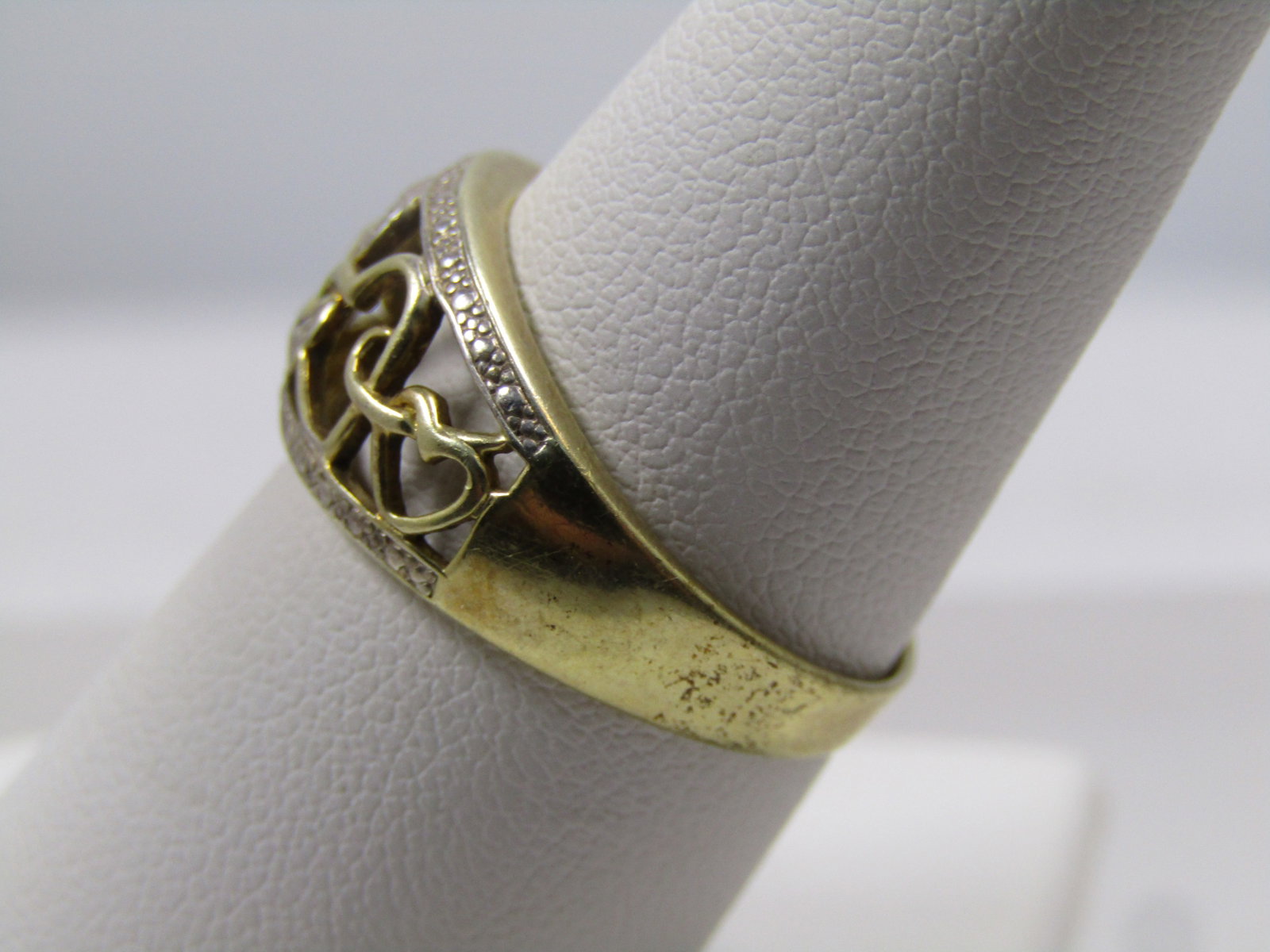 Vintage Sterling Heart Trail Ring, Sz. 8.25, Israel 1980's-1990's - 3