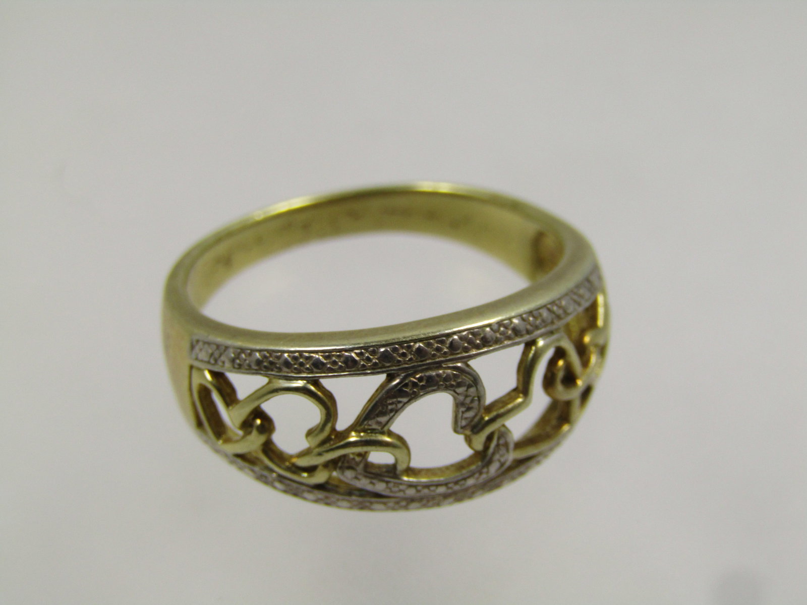 Vintage Sterling Heart Trail Ring, Sz. 8.25, Israel 1980's-1990's - 4
