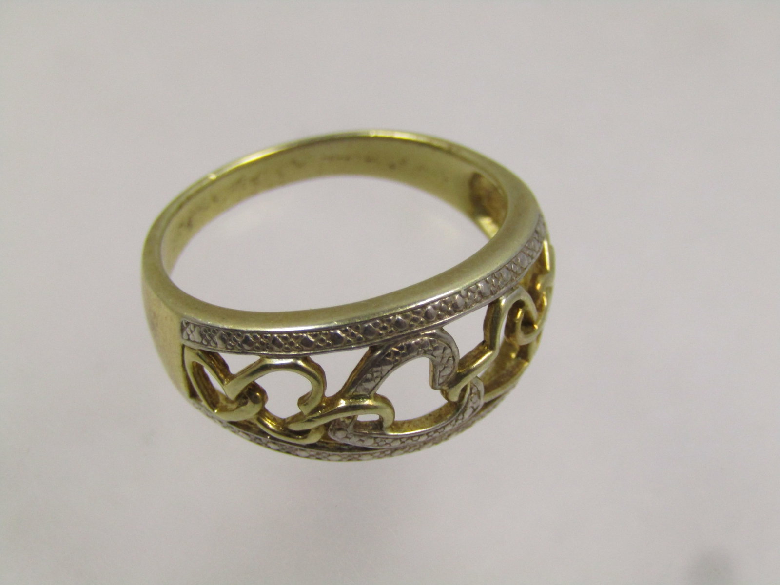 Vintage Sterling Heart Trail Ring, Sz. 8.25, Israel 1980's-1990's - 7