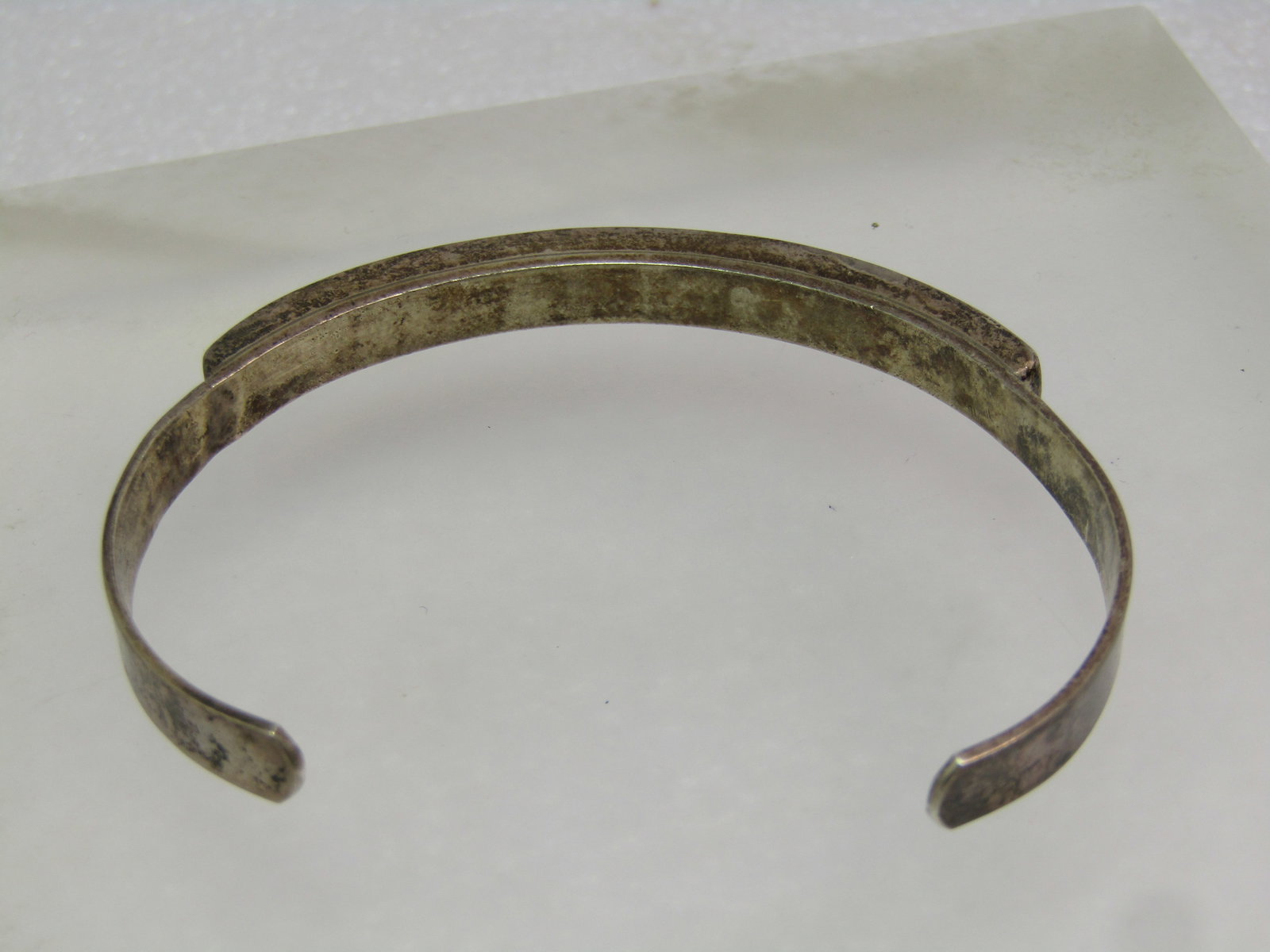 Vintage Sterling Southwestern Inlaid Cuff Bracelet, Mixed Stones, 6.75", 1970's - 6