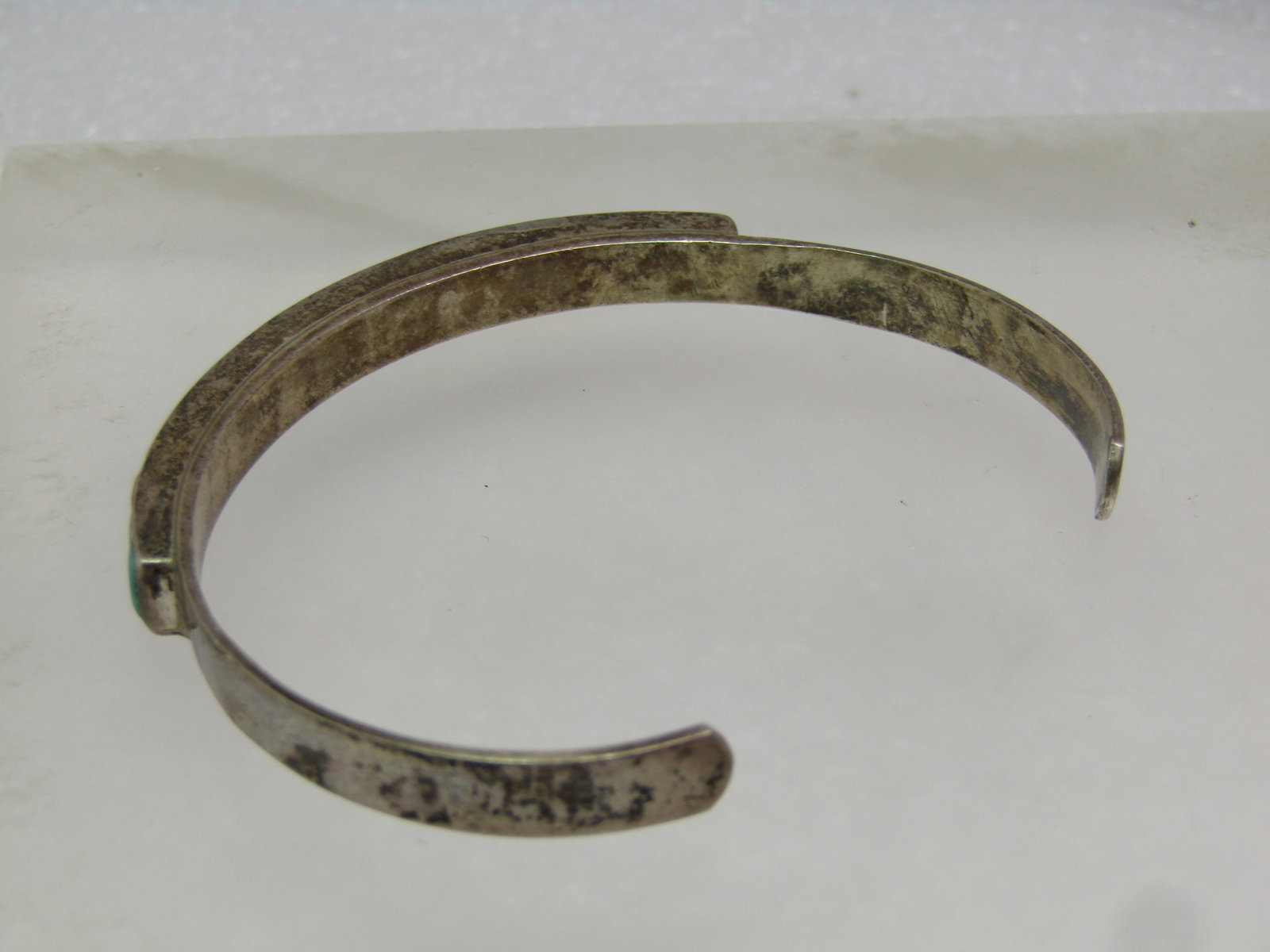 Vintage Sterling Southwestern Inlaid Cuff Bracelet, Mixed Stones, 6.75", 1970's - 7