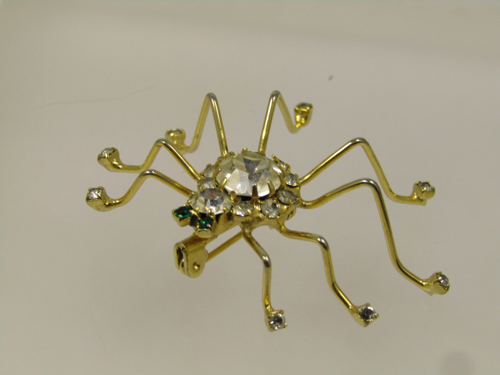 Vintage Rhinestone Spider Brooch, 1960's-1970's - 3