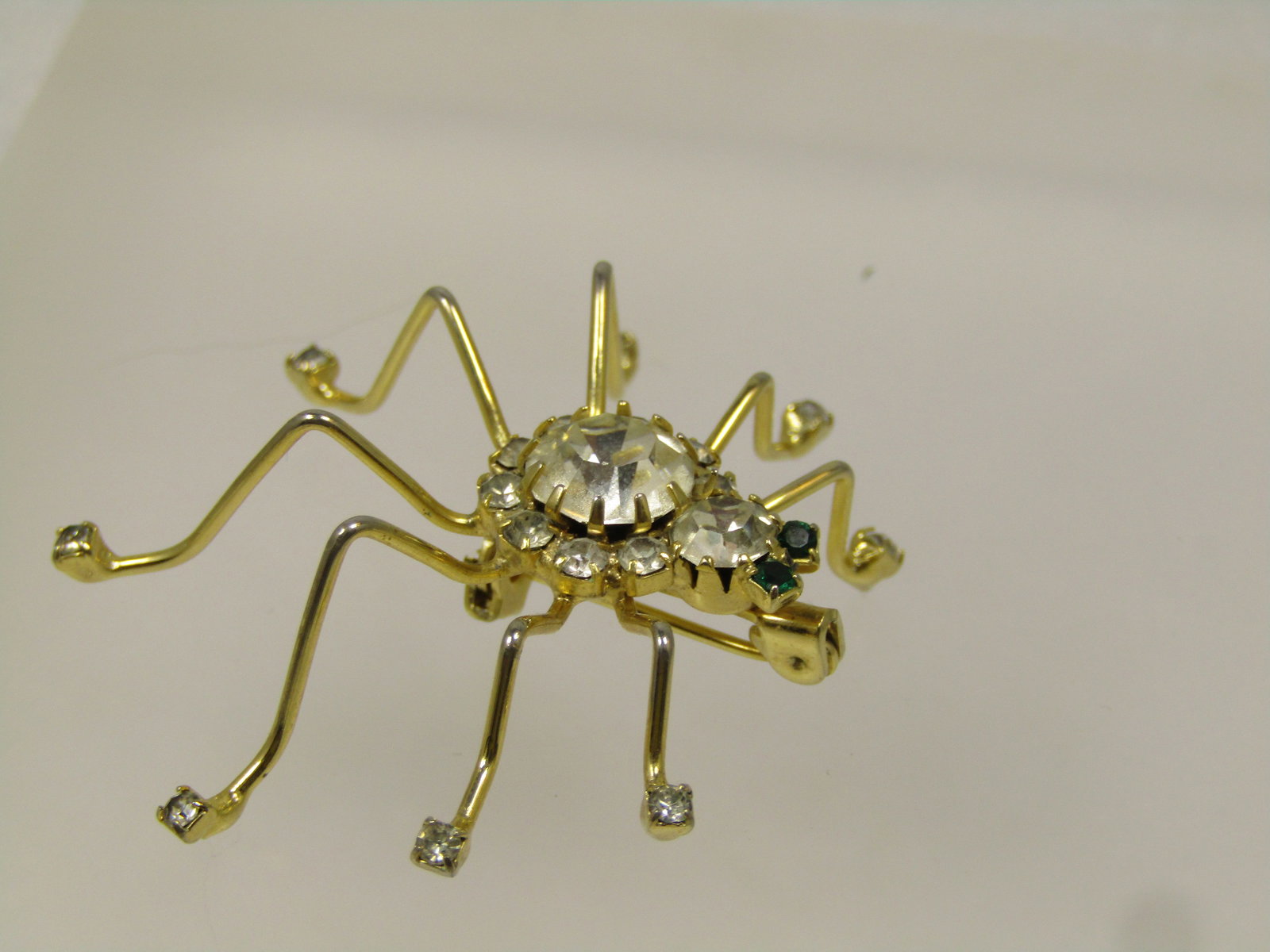 Vintage Rhinestone Spider Brooch, 1960's-1970's - 4