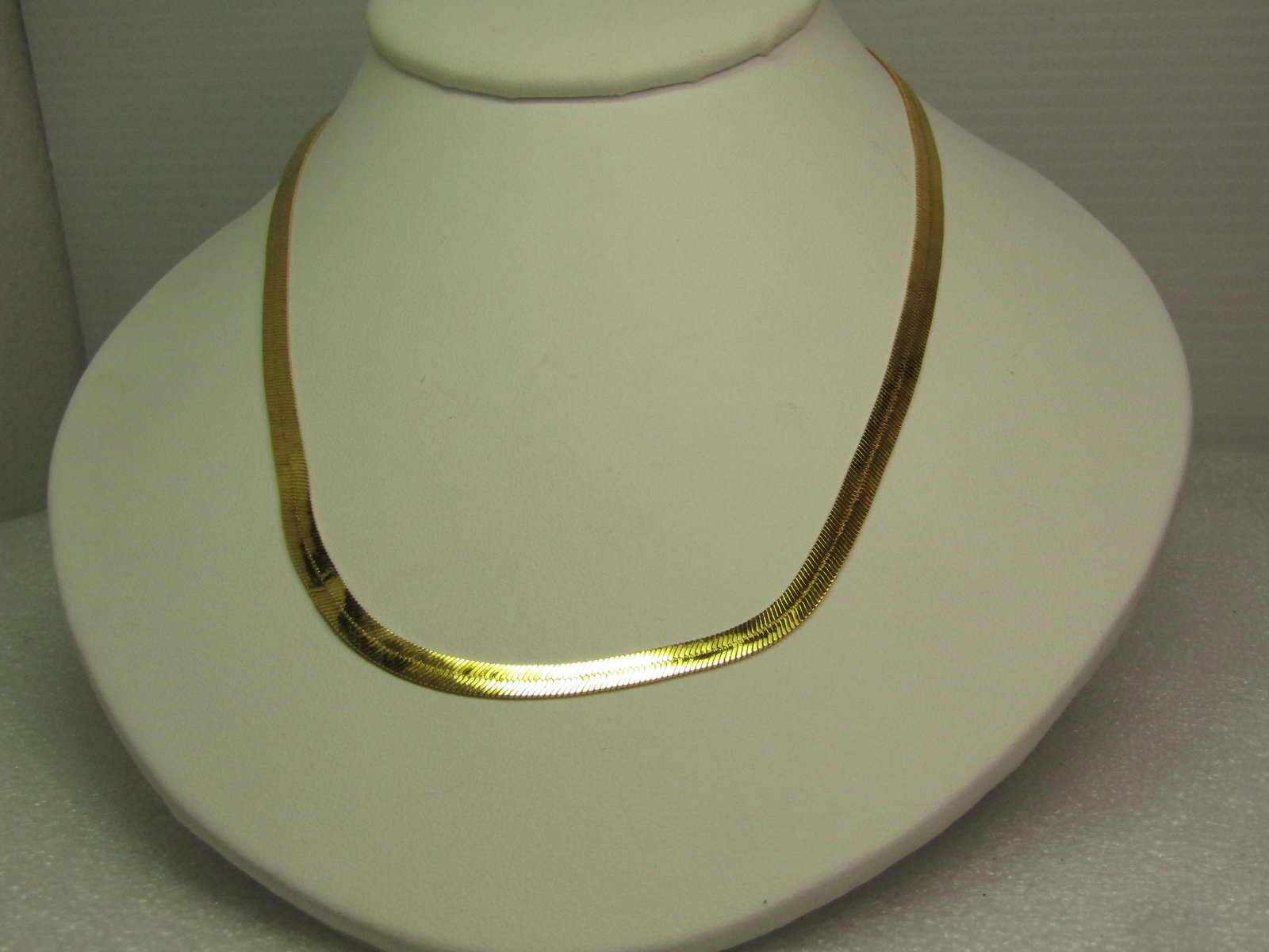 Vintage Monet Herringbone Necklace, 17.5", Gold tone, 1980's-1990's - 2