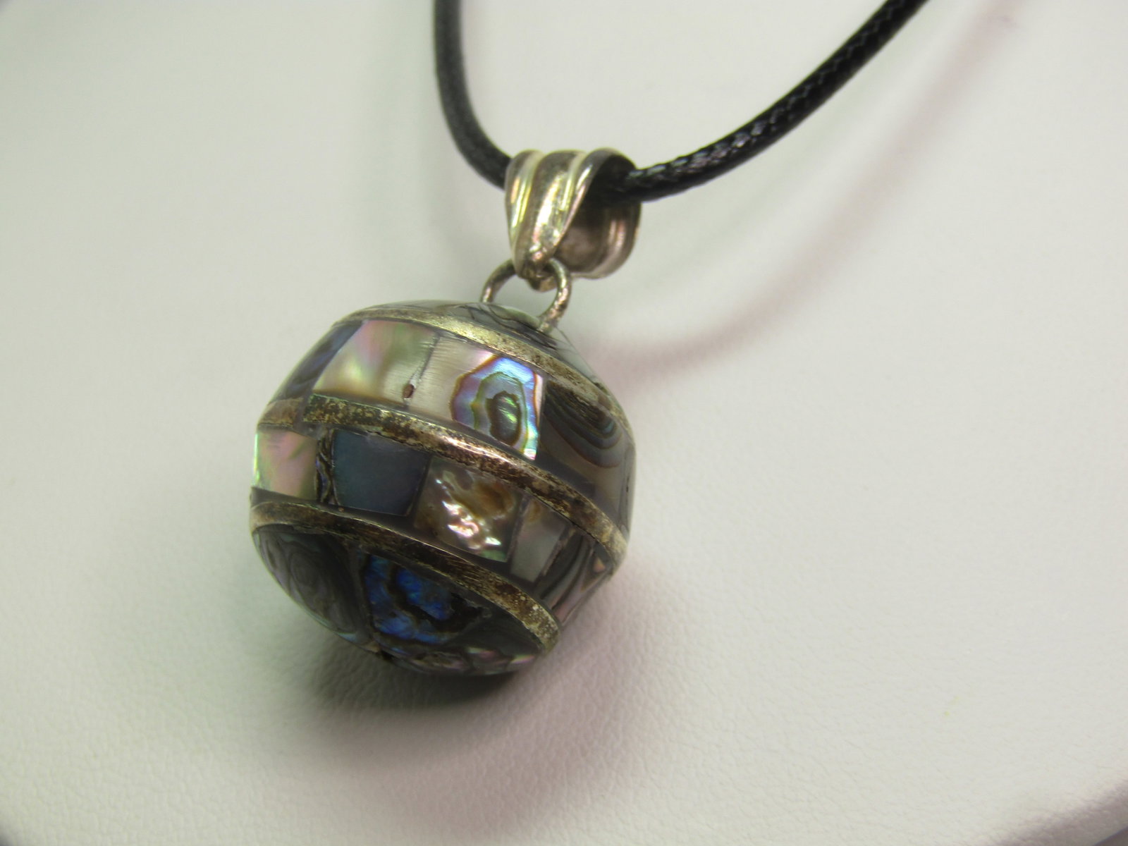Vintage Sterling Abalone Chime/Harmony Pendant/Necklace, 24", 1960's-1970's - 3