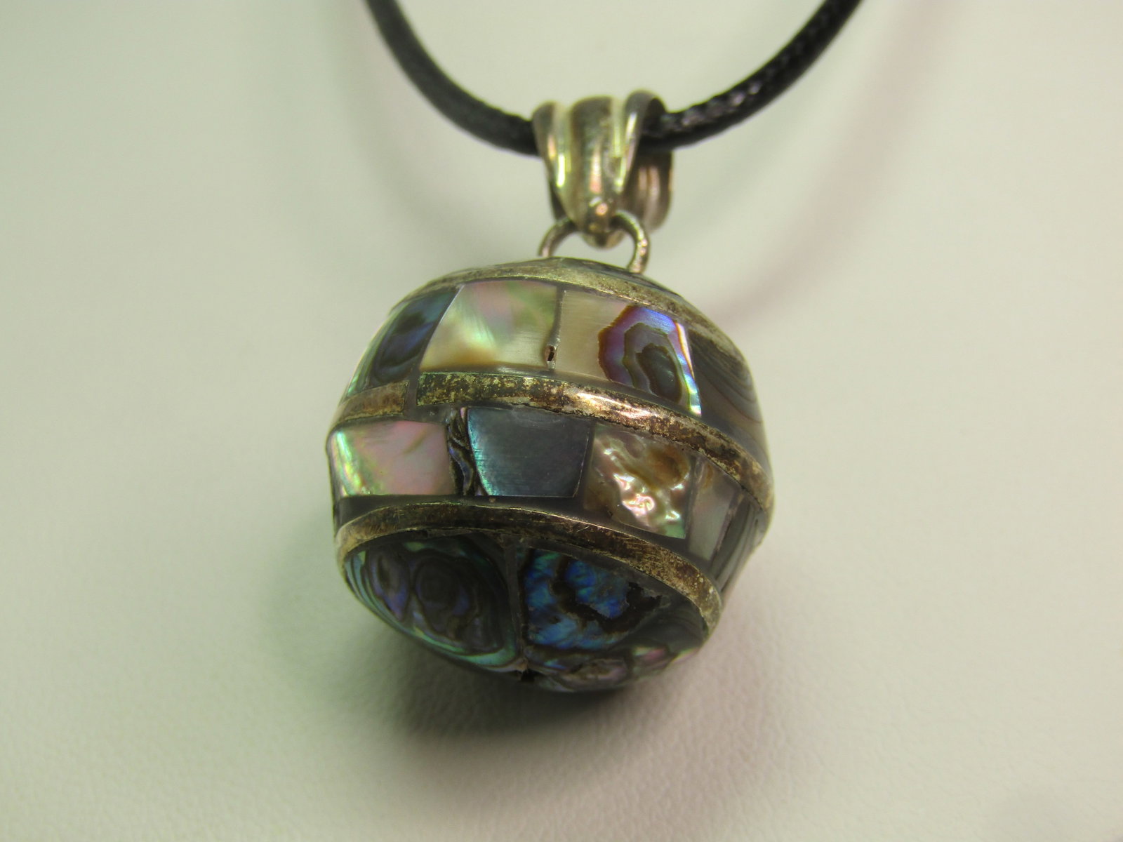 Vintage Sterling Abalone Chime/Harmony Pendant/Necklace, 24", 1960's-1970's - 4