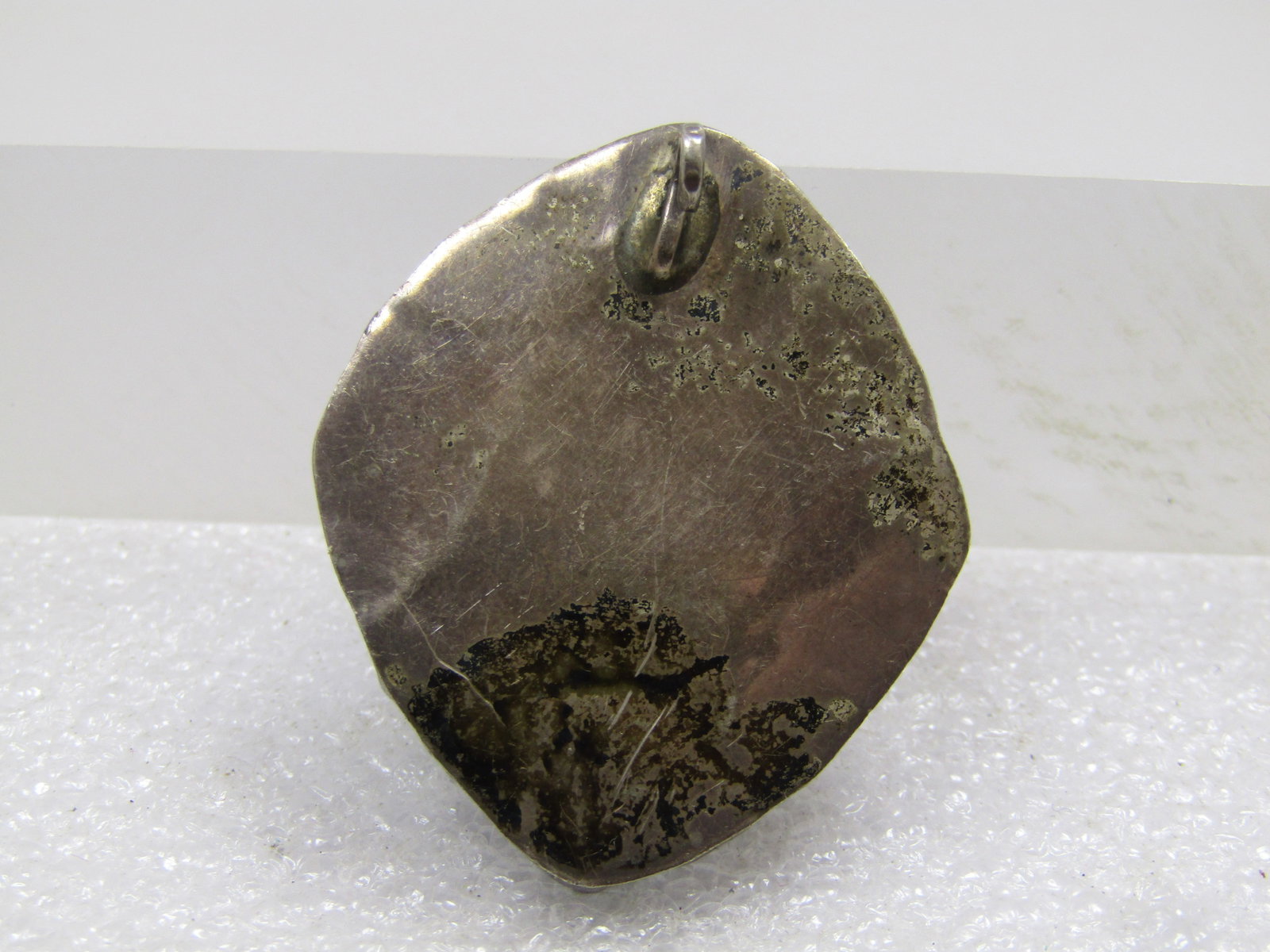 Vintage Sterling Southwestern MOP Turquoise Pendant, 1950's-1960's - 4