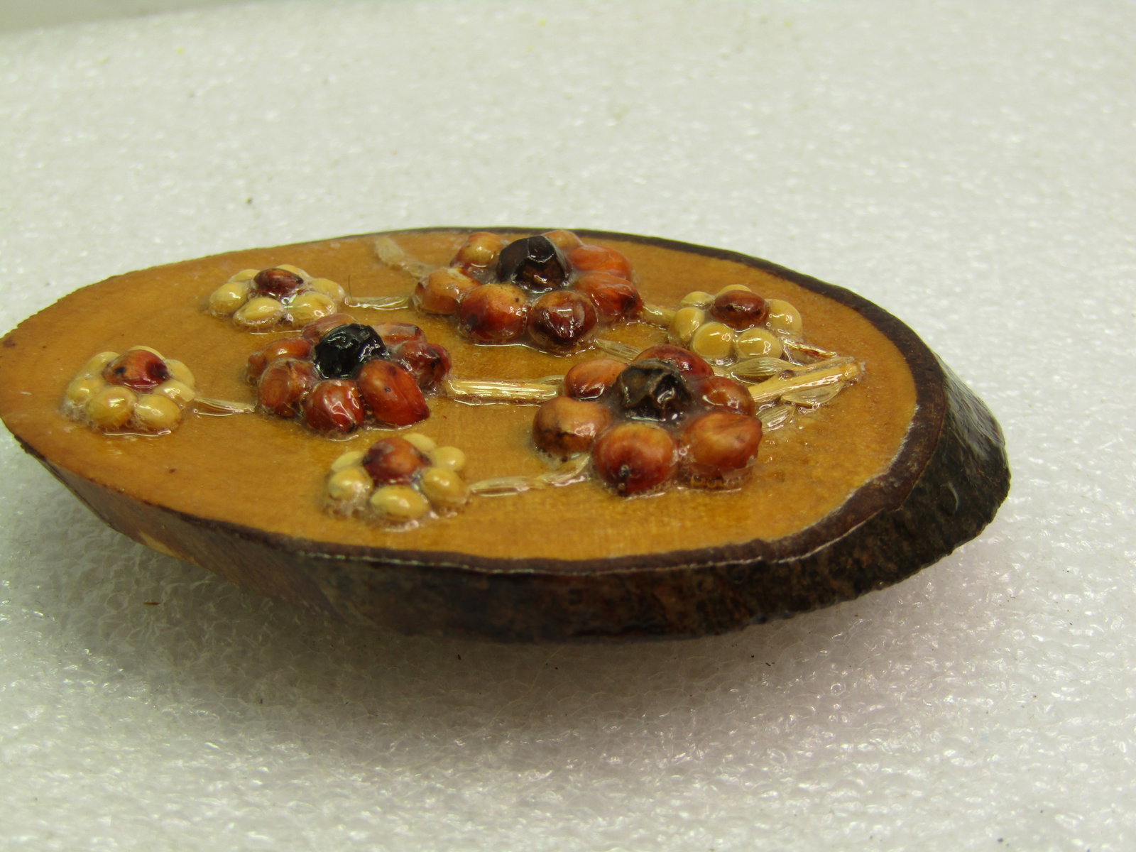 Vintage Amber Guilloche Blossom Brooch, 1950's-1960's. - 5