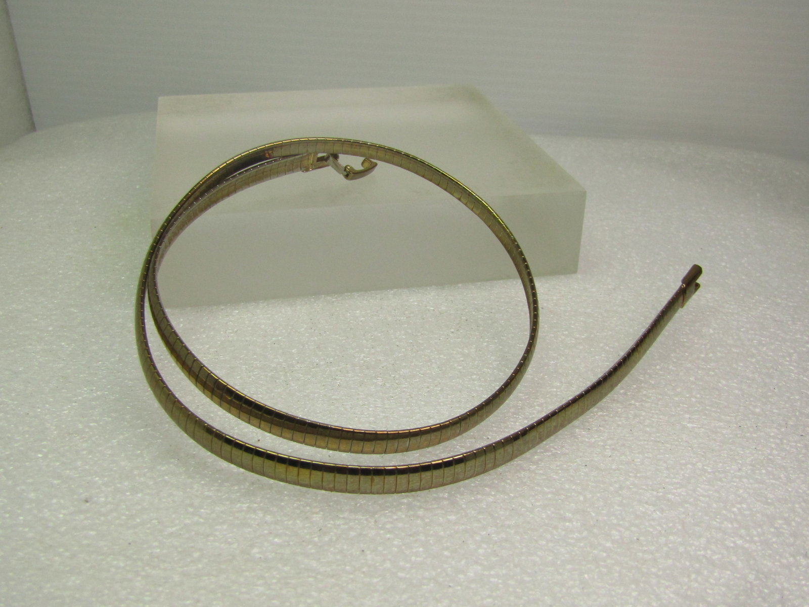 Vintage Gold Tone Omega Necklace, 20", 1980's-1990's - 7