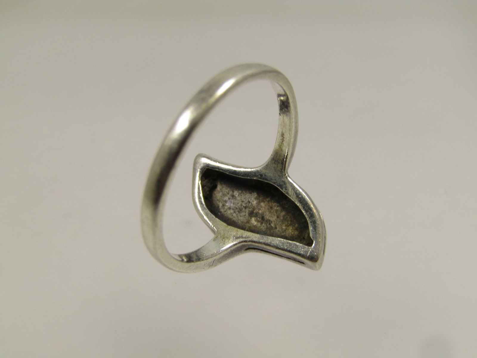 Vintage Sterling Inlaid Onyx Marcasite Ring, Sz. 8.25, 1980's, Signed - 4