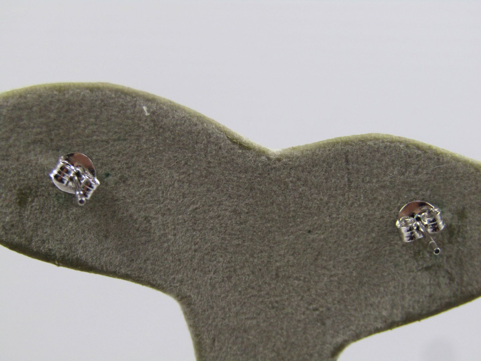 Sterling Amethyst Diamond Chip Earrings, Pierced, Signed, 1990's - 4