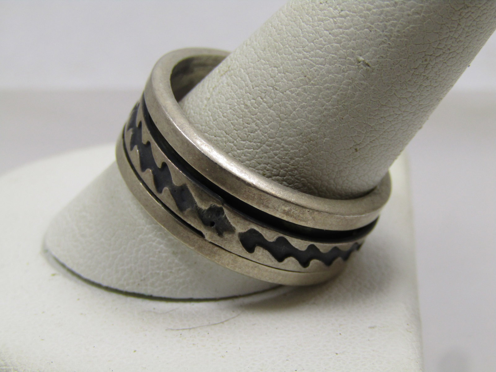 Vintage Sterling Spinner Band Ring, Sz. 13, Men's/Unisex, Mexico, 1980's-1990's - 2
