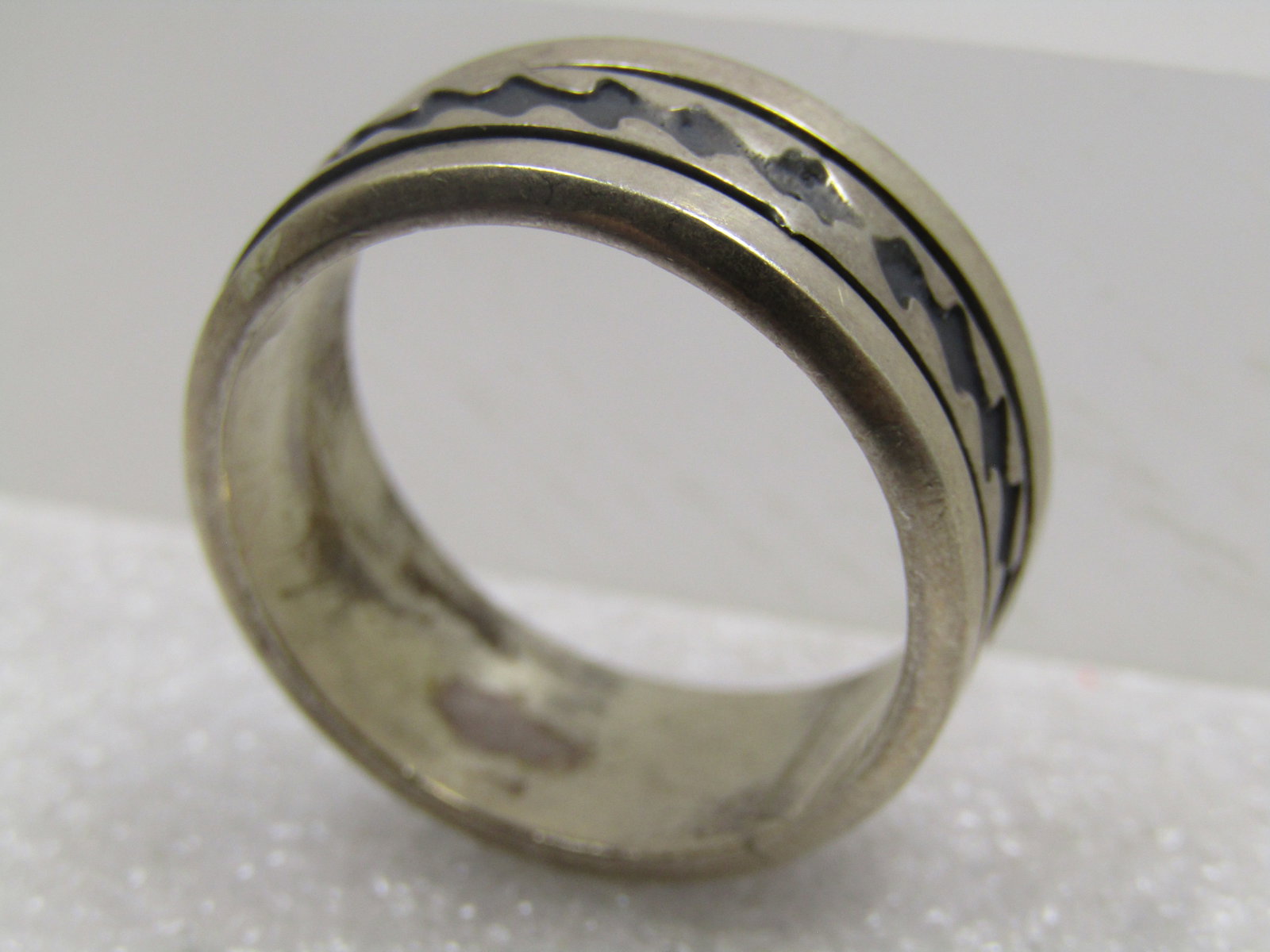 Vintage Sterling Spinner Band Ring, Sz. 13, Men's/Unisex, Mexico, 1980's-1990's - 5