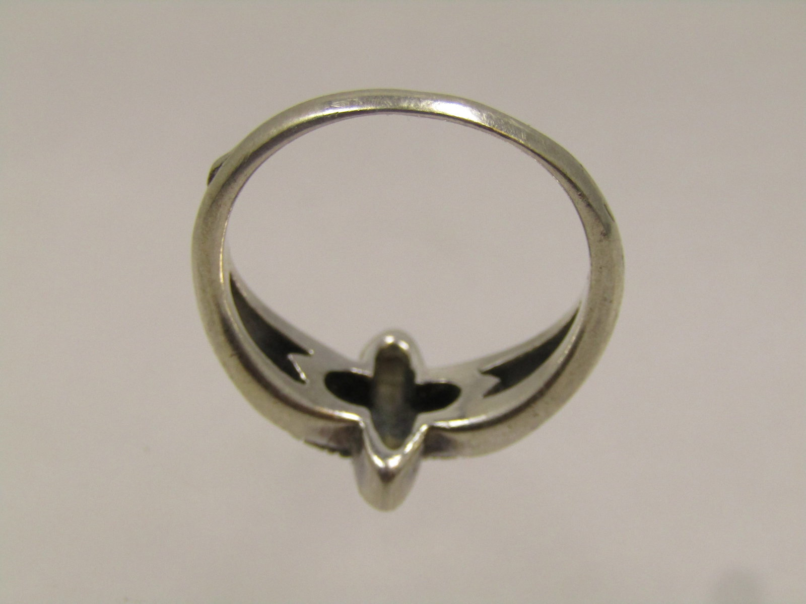 Vintage Sterling Marcasite Pointed Ring, Sz. 8, 1980's - 5
