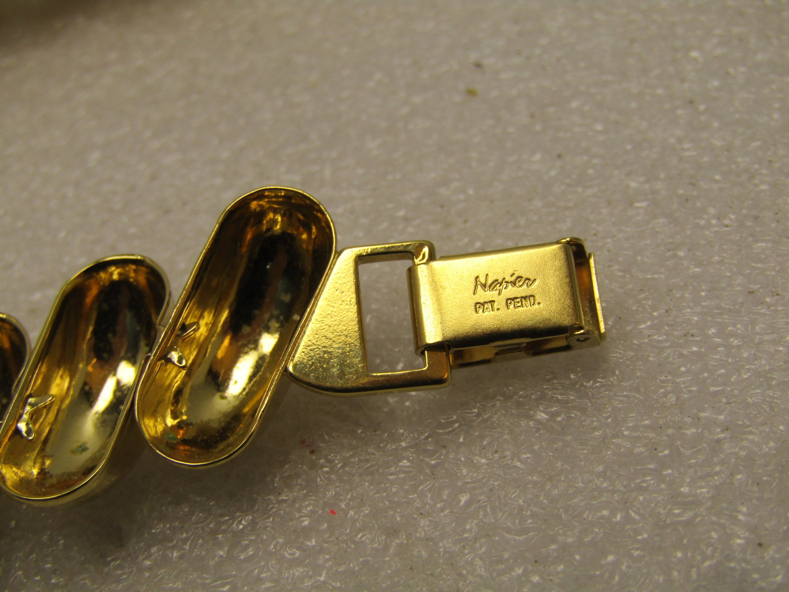 Vintage Santo Marco Link Bracelet, Signed Napier, 7.25", 1980's-1990's - 7