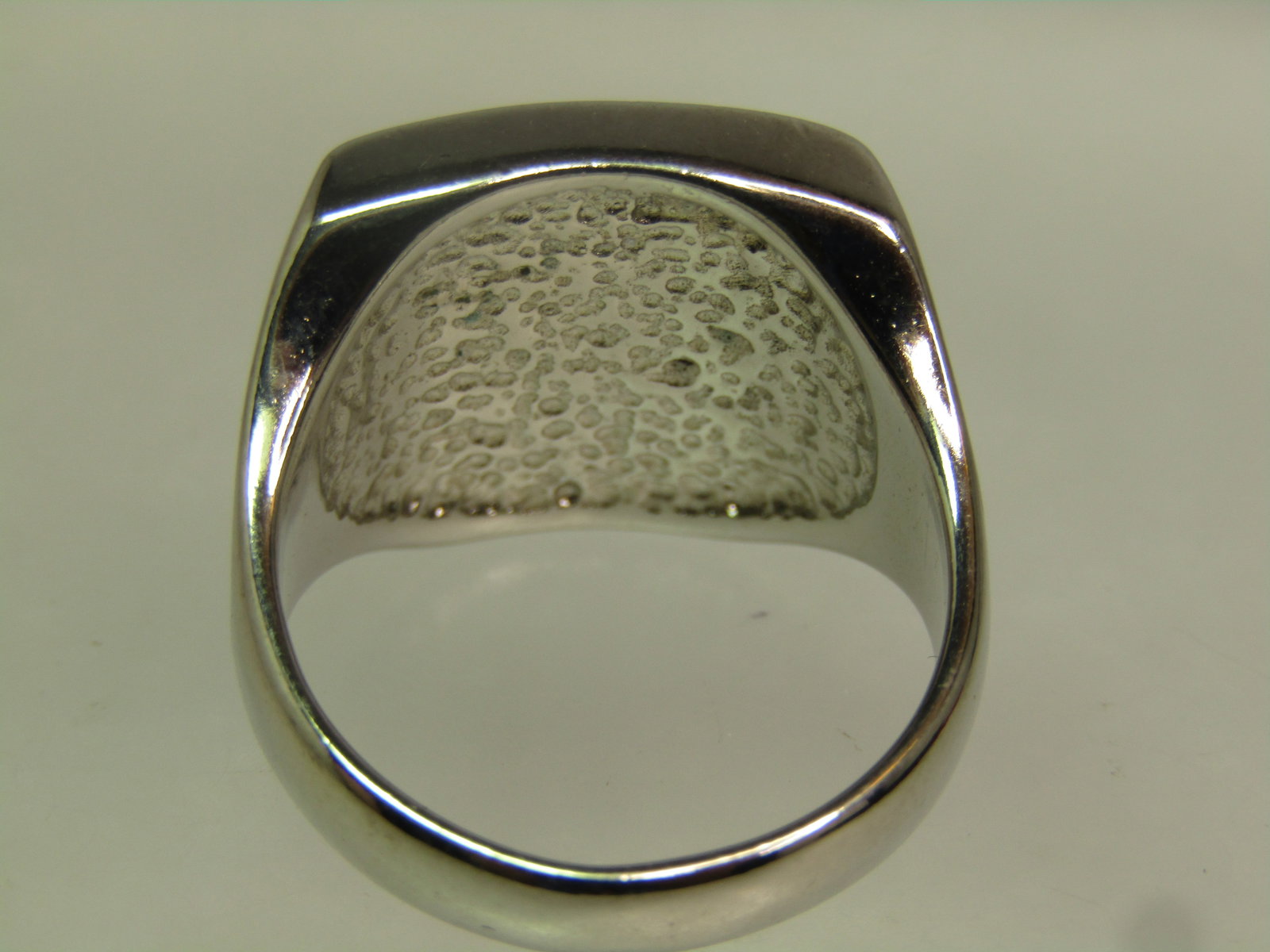 Silver Tone Masonic 32 Ring, Sz. 10, Turquoise Chips. 1990's - 7