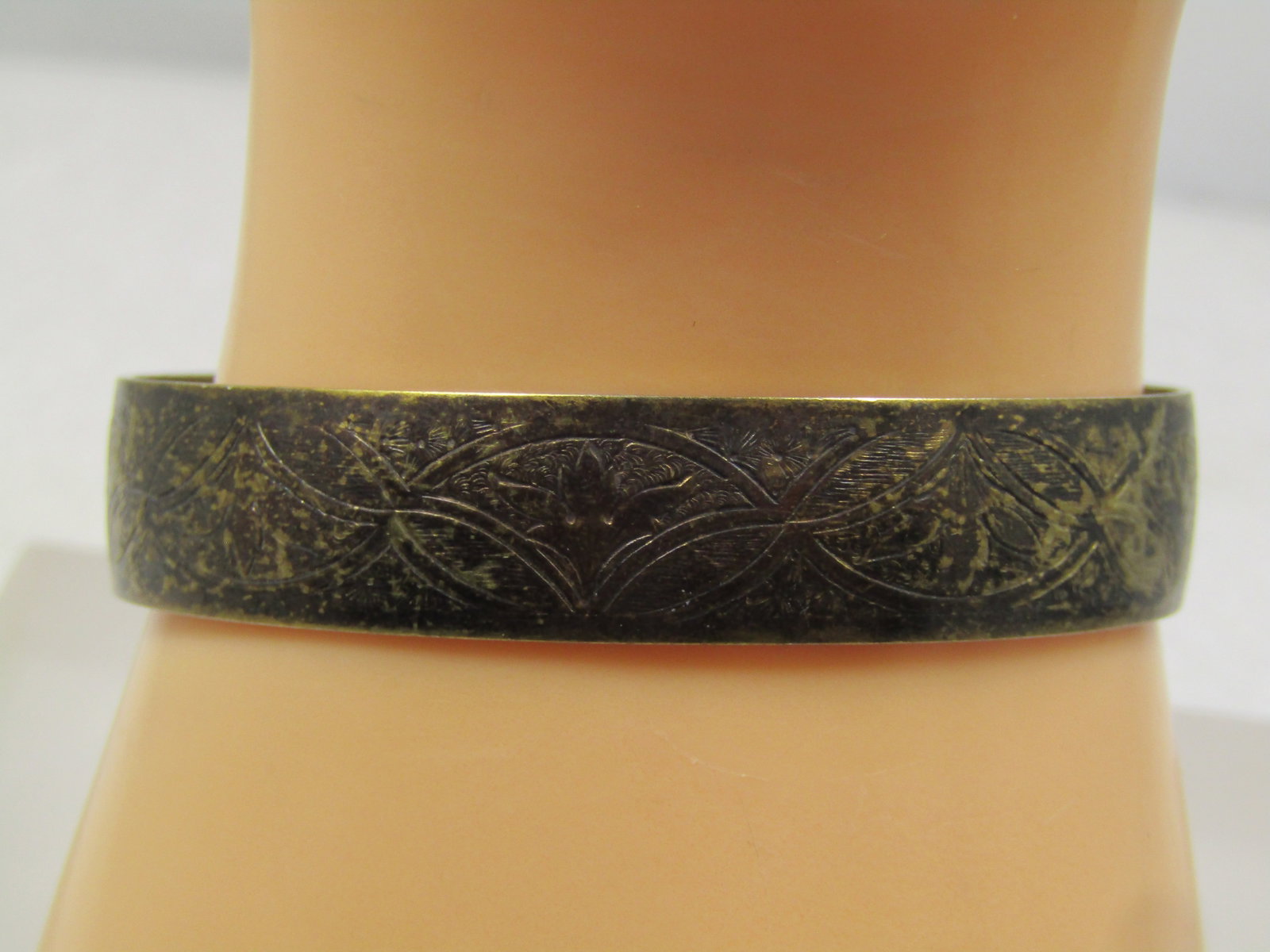 Vintage Sterling Engraved Cuff Bracelet, Danecraft, 7", 1940's-1950's (1 of 5)