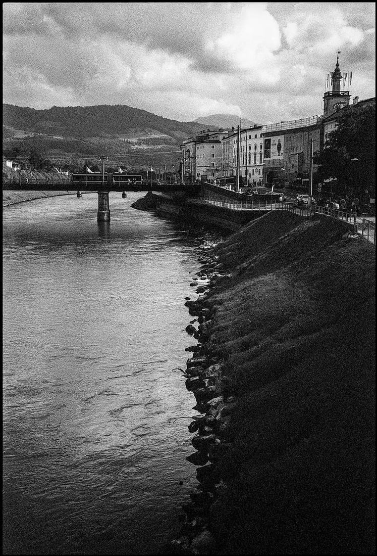Salzach River, Salzburg, Austria - Silver Gelatin Photograph: Title: Salzach River, Salzburg, Austria - Silver Gelatin Photograph Dimensions: 16 x 20 in Medium: Salzach River, Salzburg, Austria - Silver Gelatin Photograph - Limited Edition of 10 Paul Cooklin Uni