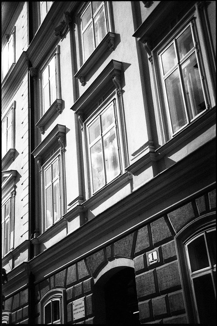 Architecture, Facade, Salzburg, Austria - Silver Gelatin Photograph: Title: Architecture, Facade, Salzburg, Austria - Silver Gelatin Photograph Dimensions: 16 x 20 in Medium: Architecture, Facade, Salzburg, Austria - Silver Gelatin Photograph - Limited Edition of 10 Pa