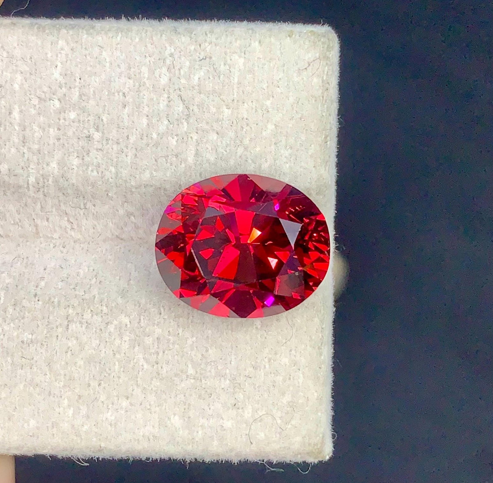 Cherry Red Unique Garnet Oval Cut Loose Gemstone From Tanzania - 9+ Carat - 2