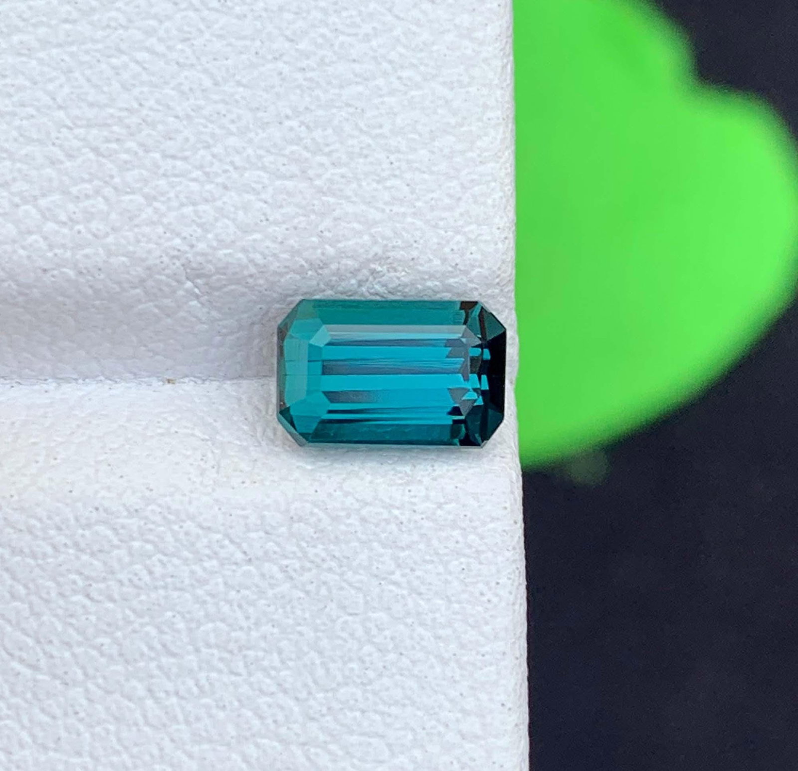Blue Indicolite Tourmaline Gemstone: Emerald Cut, 1.03 CT, October Birthstone - 3