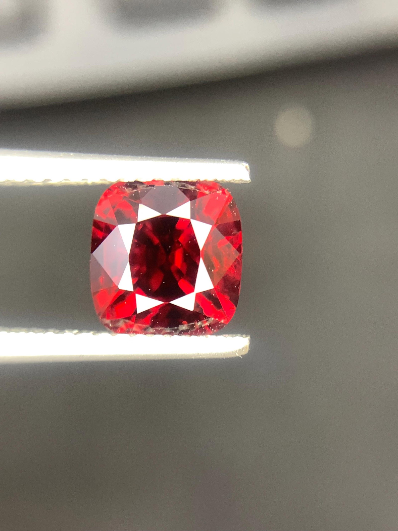 Pigeon Blood Burma Red Spinel Cushion Cut Gemstone - 2.390 Carat - 5
