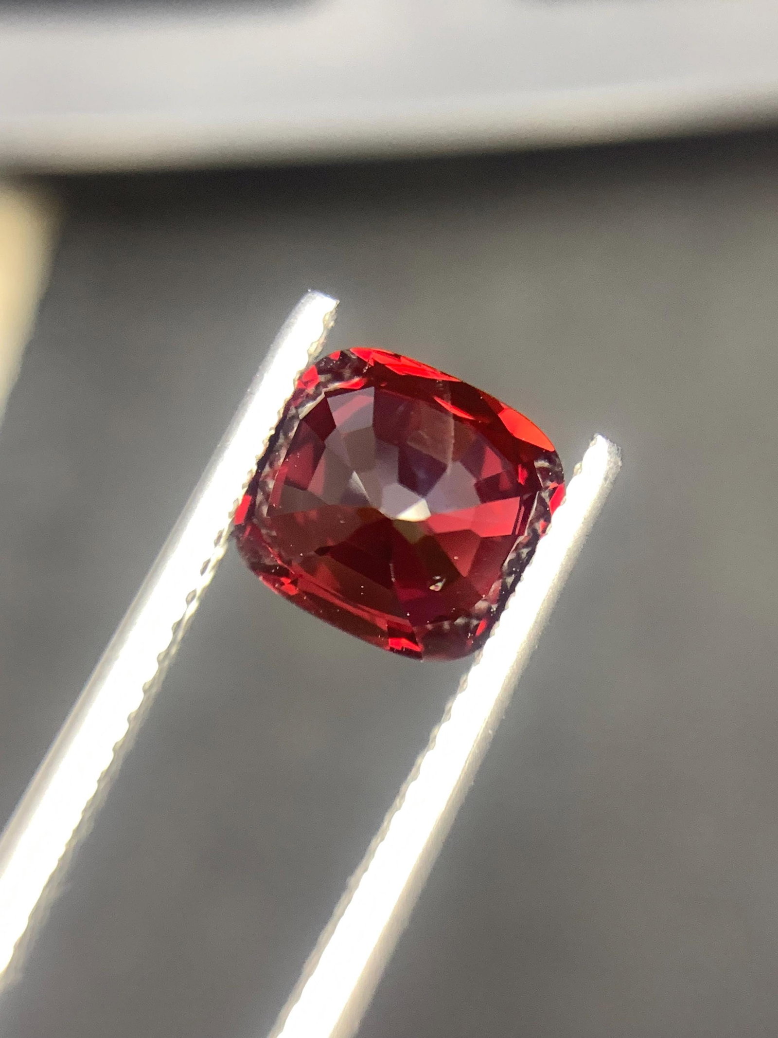 Pigeon Blood Burma Red Spinel Cushion Cut Gemstone - 2.390 Carat - 9