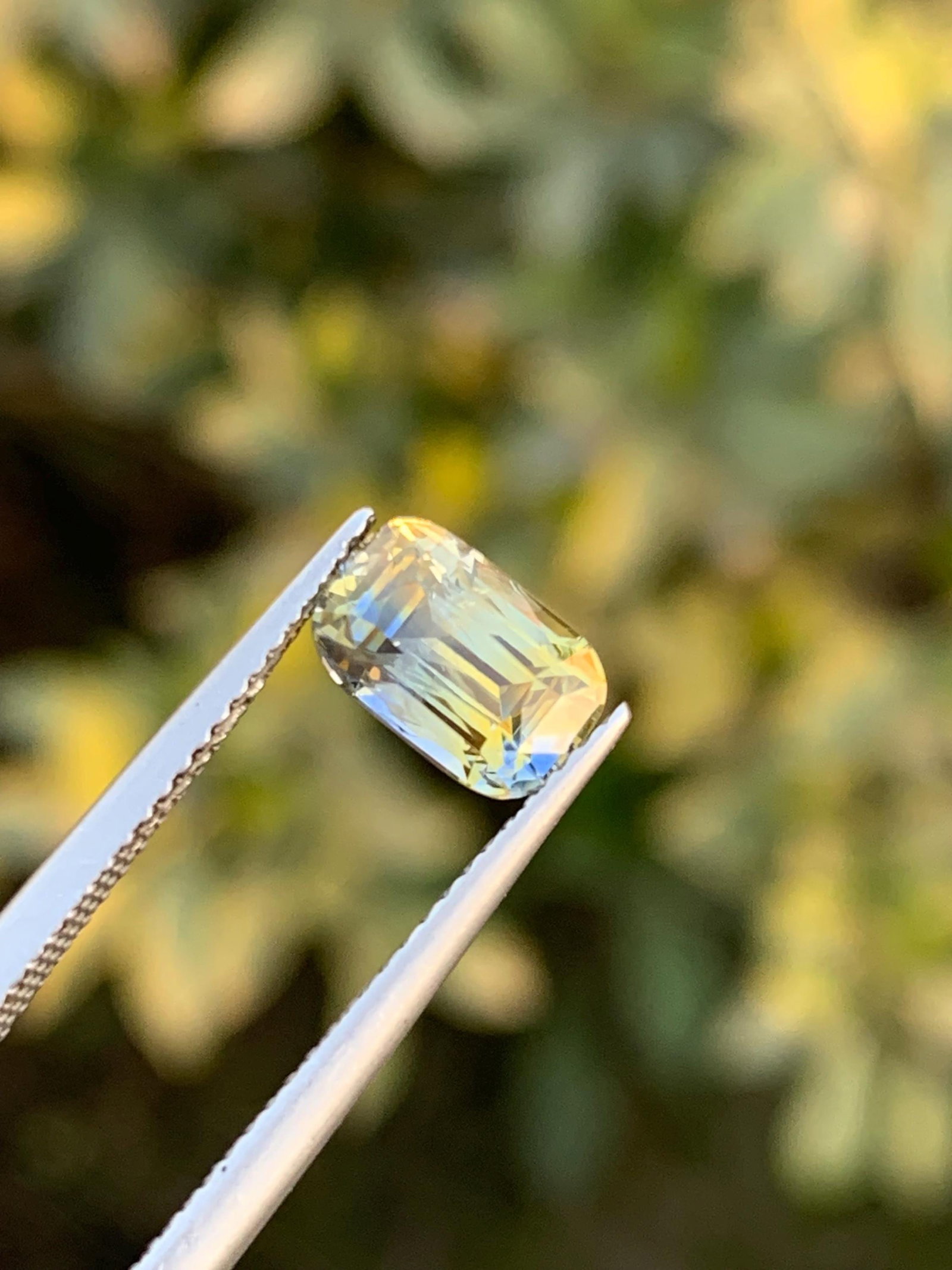 2.35 Carat Bi-Color Sapphire - Yellow & Blue Cushion Cut Gemstone - 2