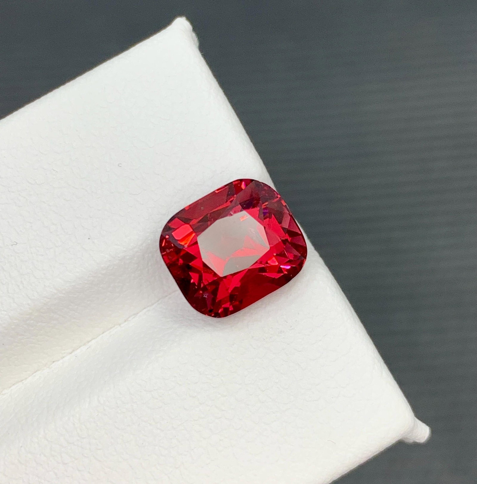 Cherry Red Unique Garnet Cushion Cut Loose Gemstone From Tanzania - 5.190 Carat - 4