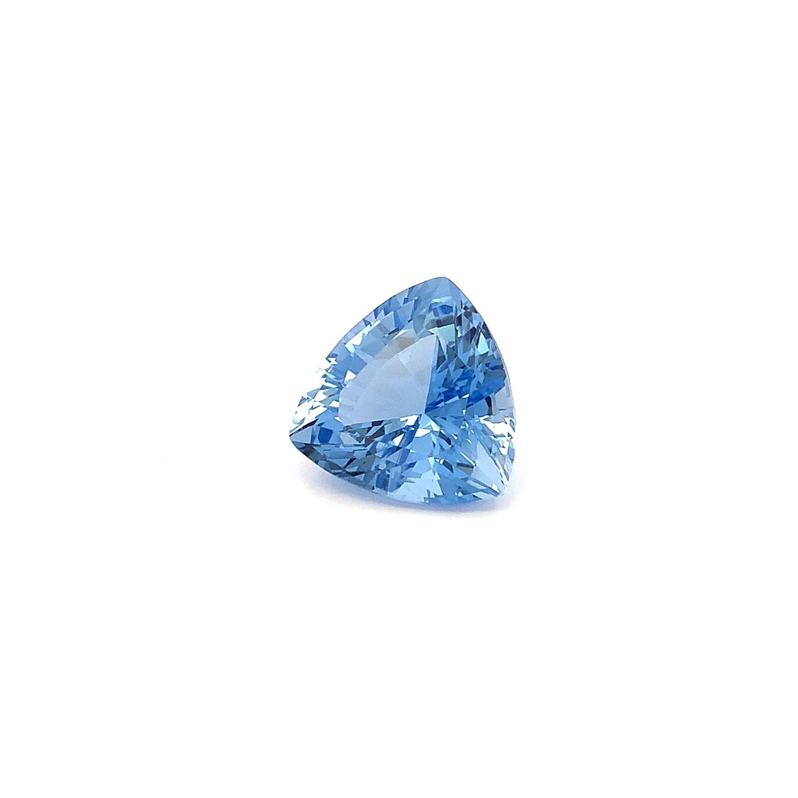 Blue Aquamarine Trillion Shape Gemstone For Jewelry - 14 Carat - 4