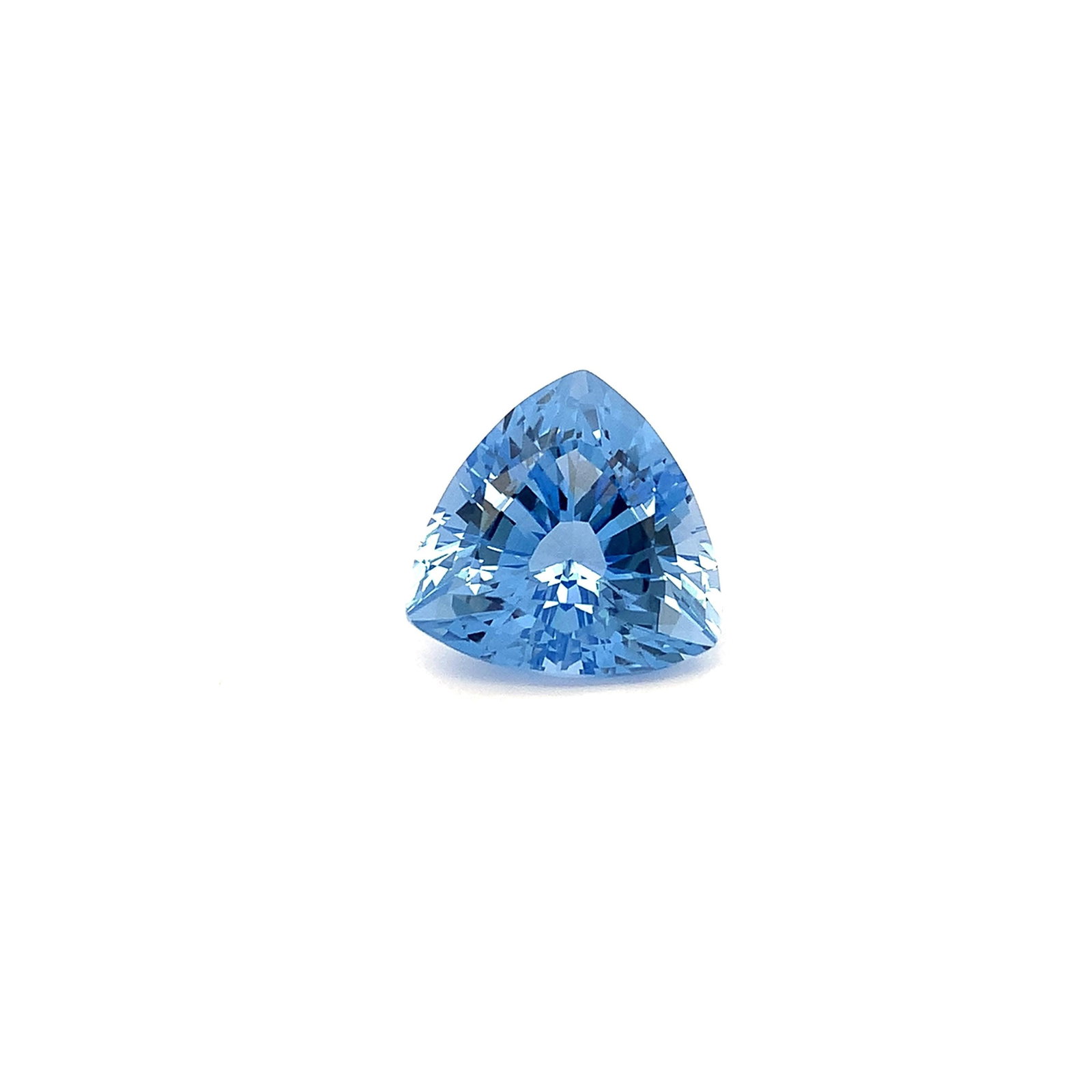 Blue Aquamarine Trillion Shape Gemstone For Jewelry - 14 Carat - 5