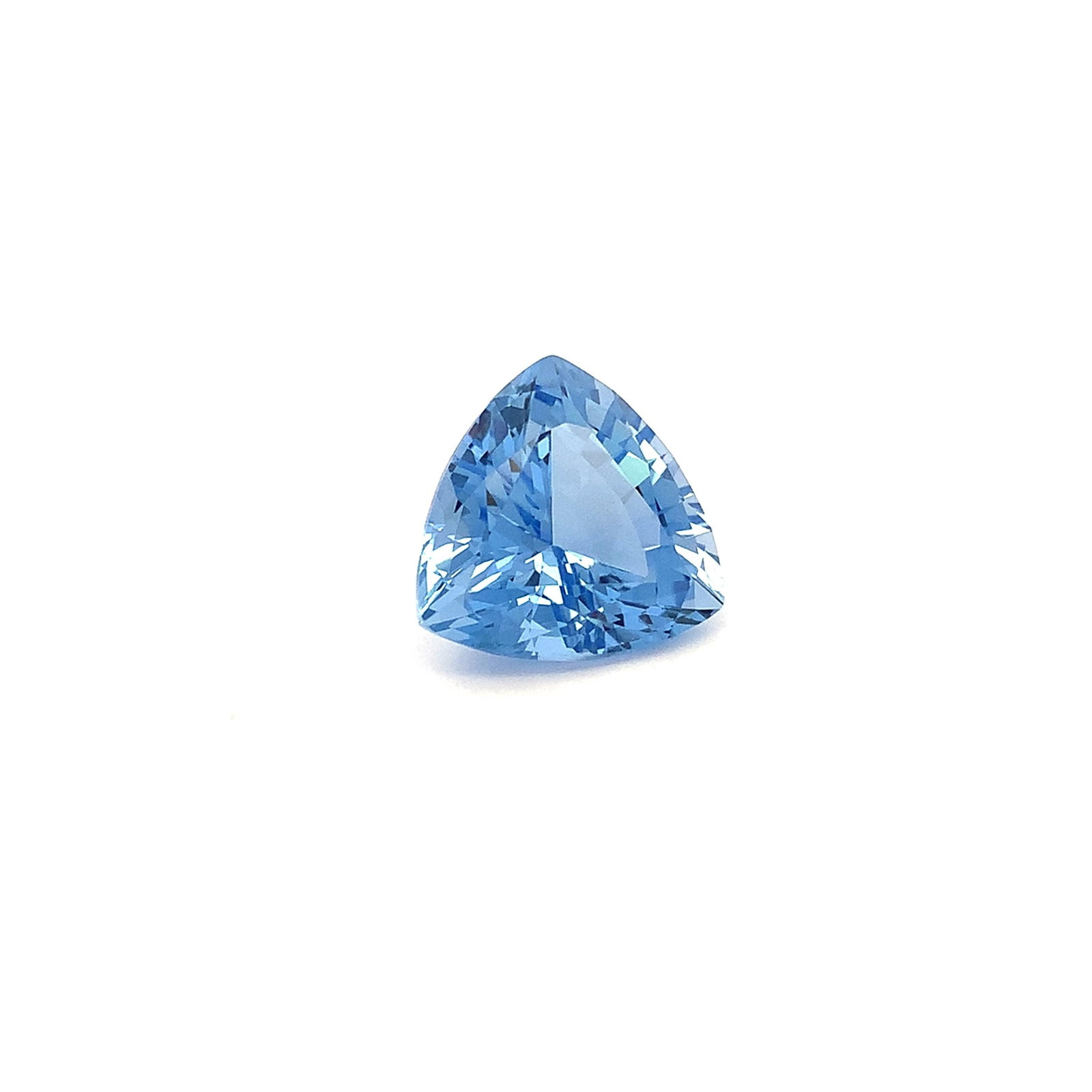 Blue Aquamarine Trillion Shape Gemstone For Jewelry - 14 Carat - 7
