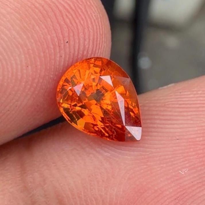 Pear Shape Mandarin Cut Loose Gemstone From Africa ~ 1.79 CT - 2